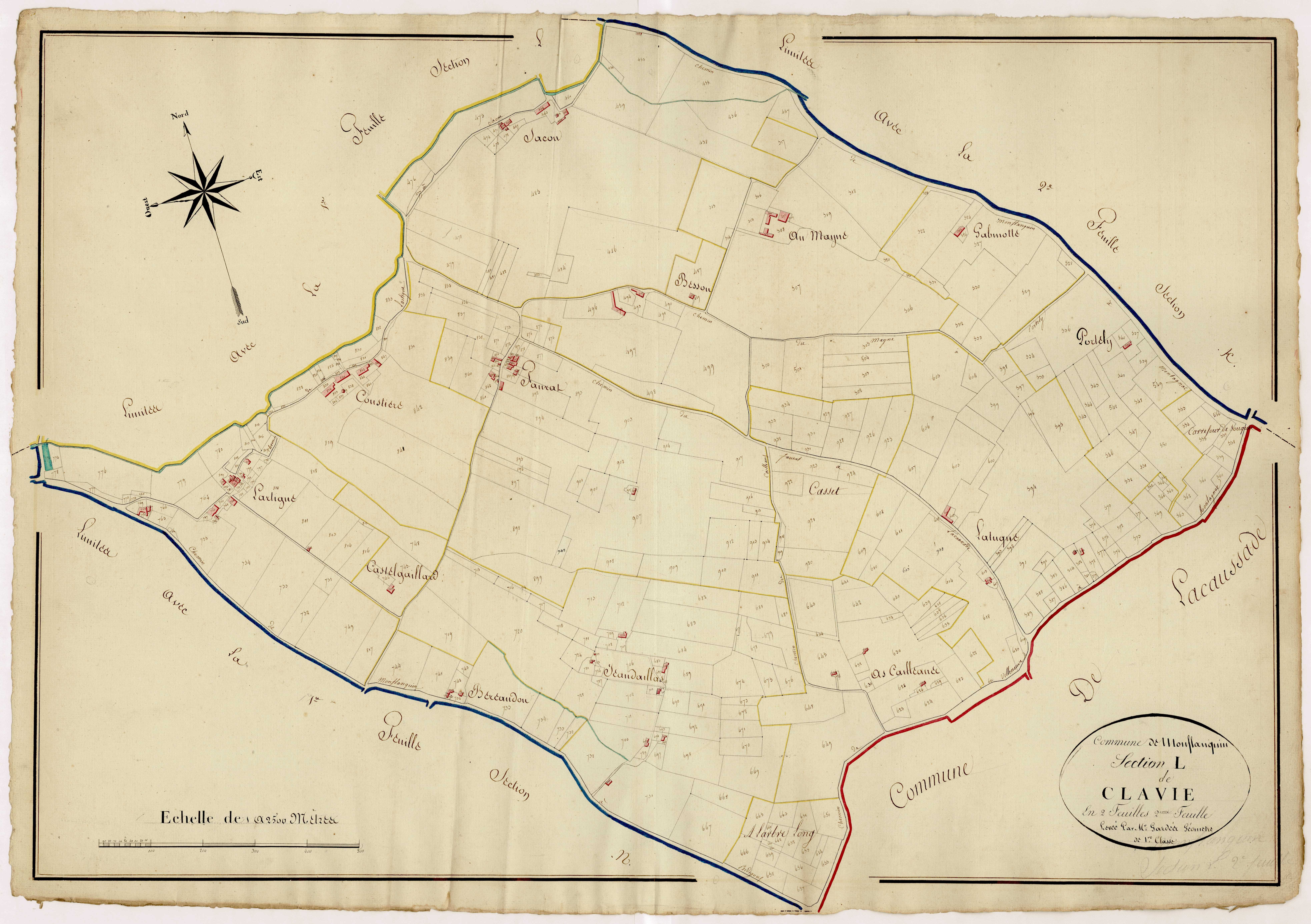 Plan napoléonien, atlas-L2 Clavie, Monflanquin
