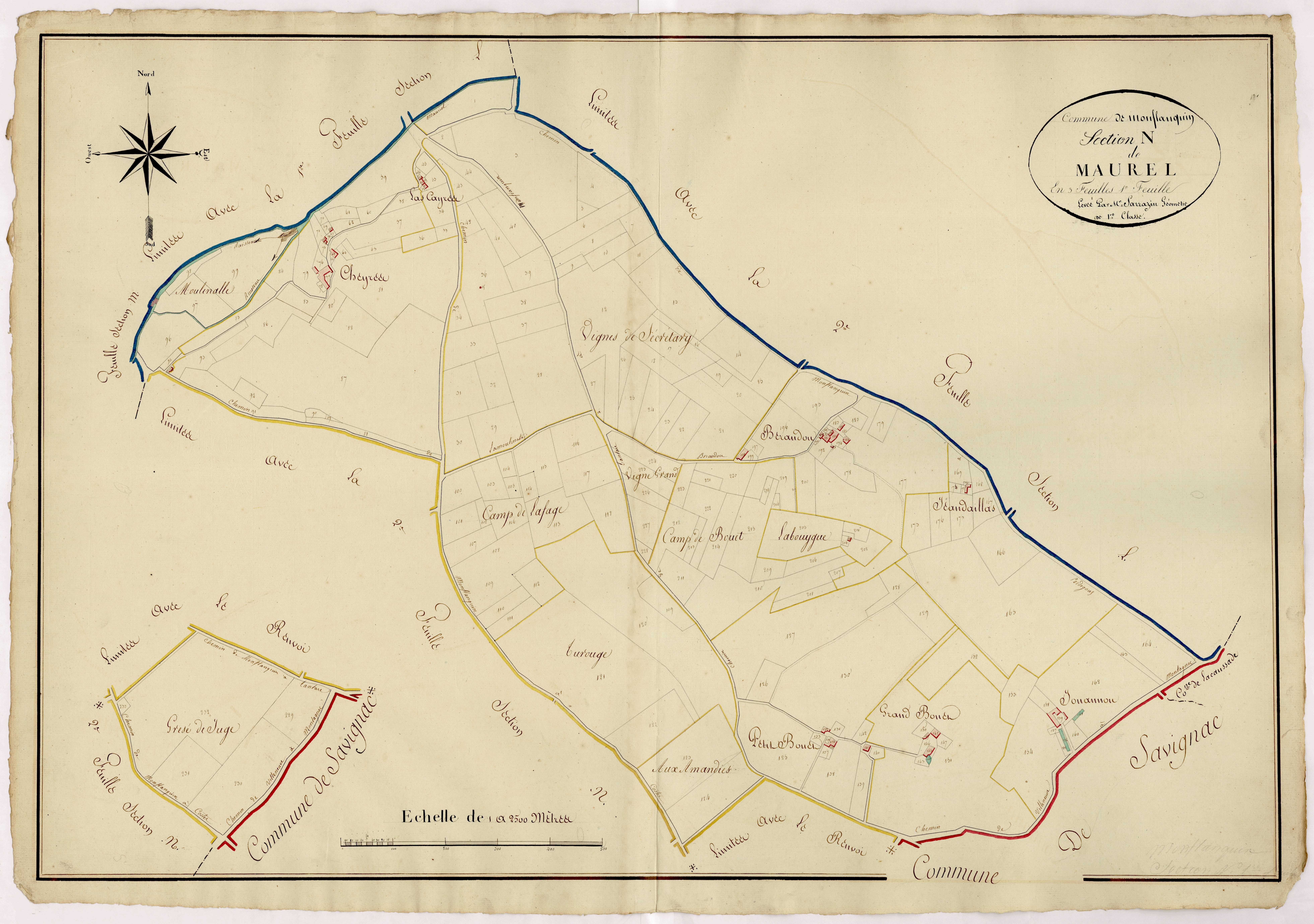 Plan napoléonien, atlas-N1 Maurel, Monflanquin
