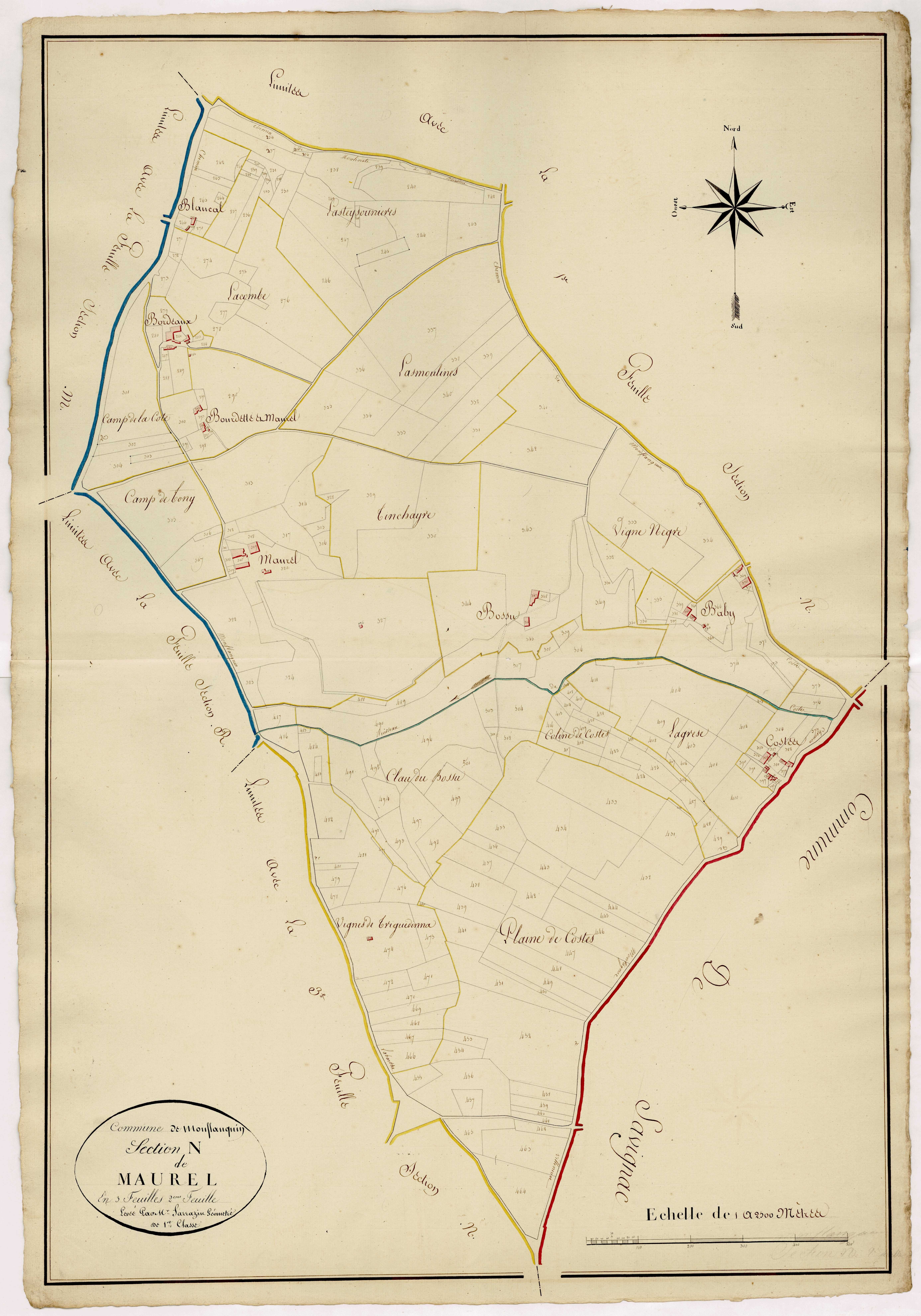 Plan napoléonien, atlas-N2 Maurel, Monflanquin