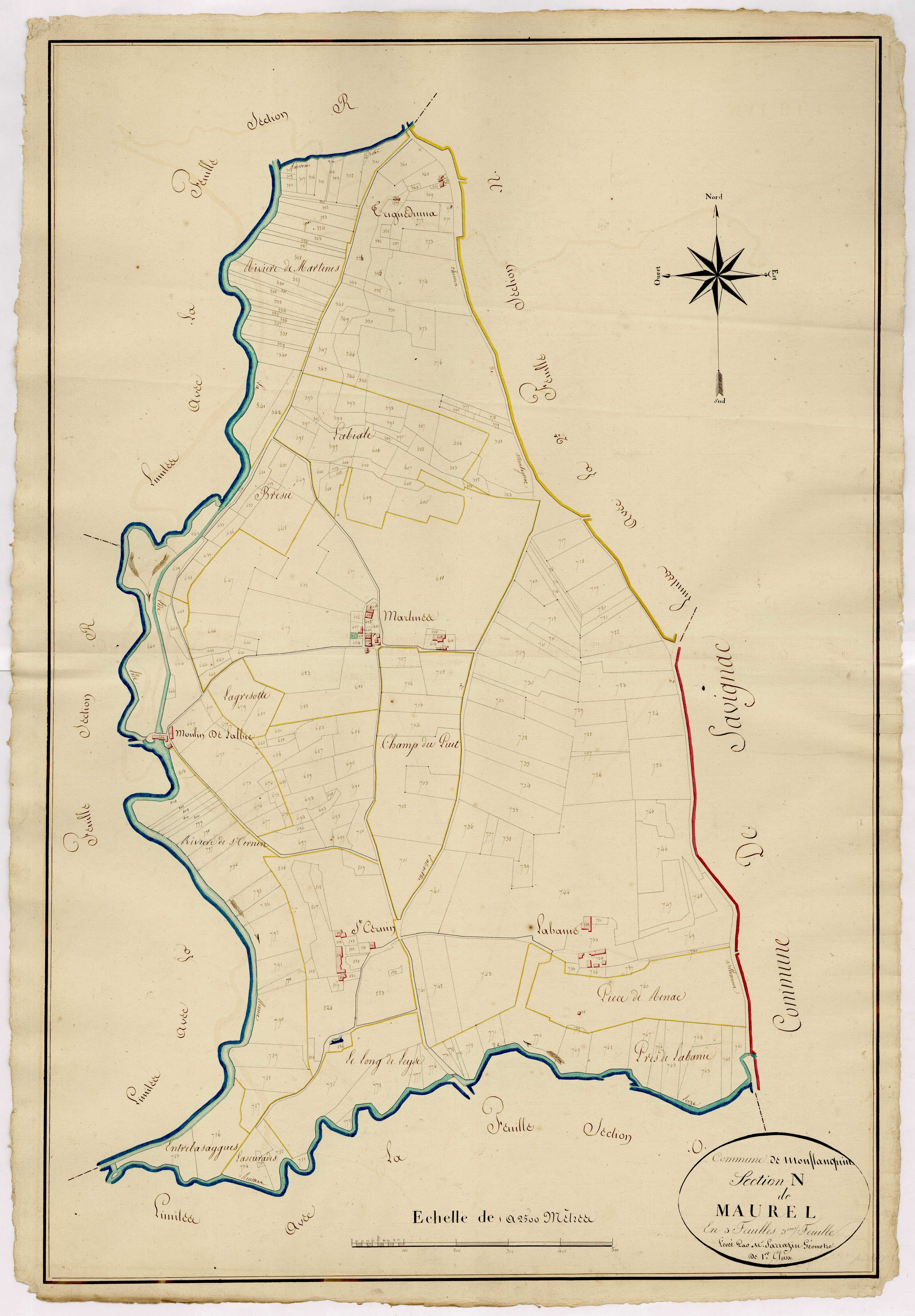 Plan napoléonien, atlas-N3 Maurel, Monflanquin