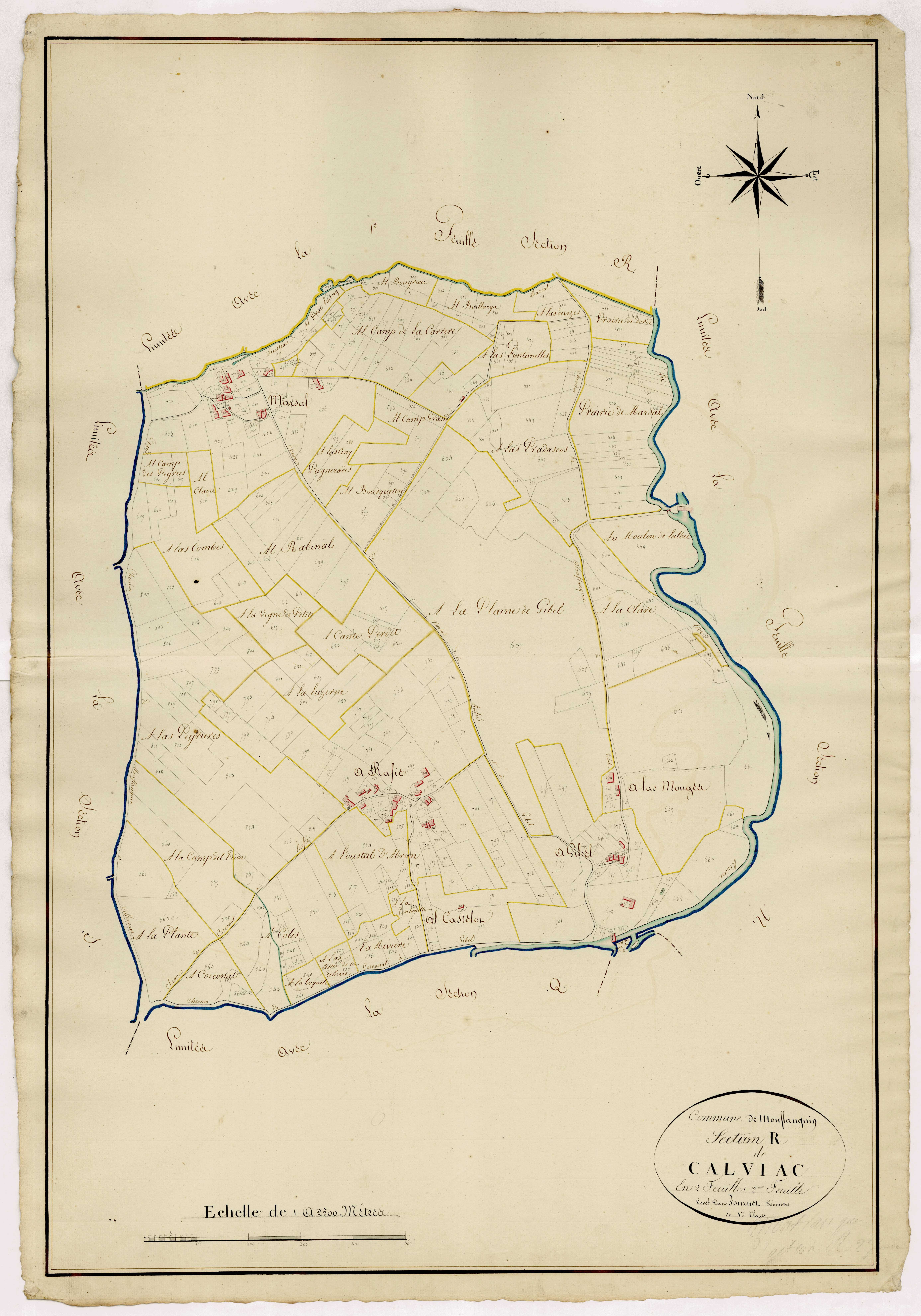 Plan napoléonien, atlas-R Calviac, Monflanquin