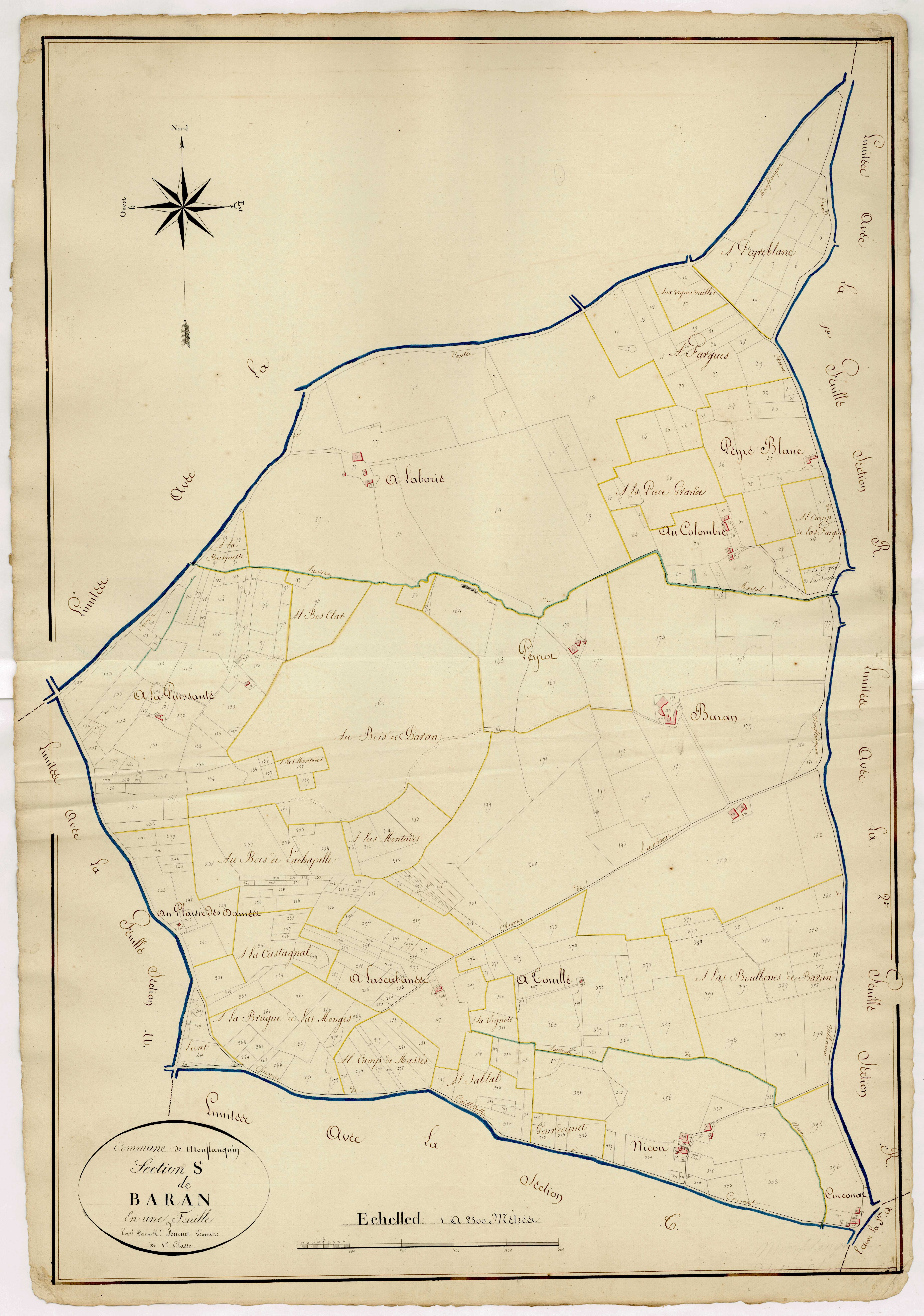 Plan napoléonien, atlas-S Baran, Monflanquin
