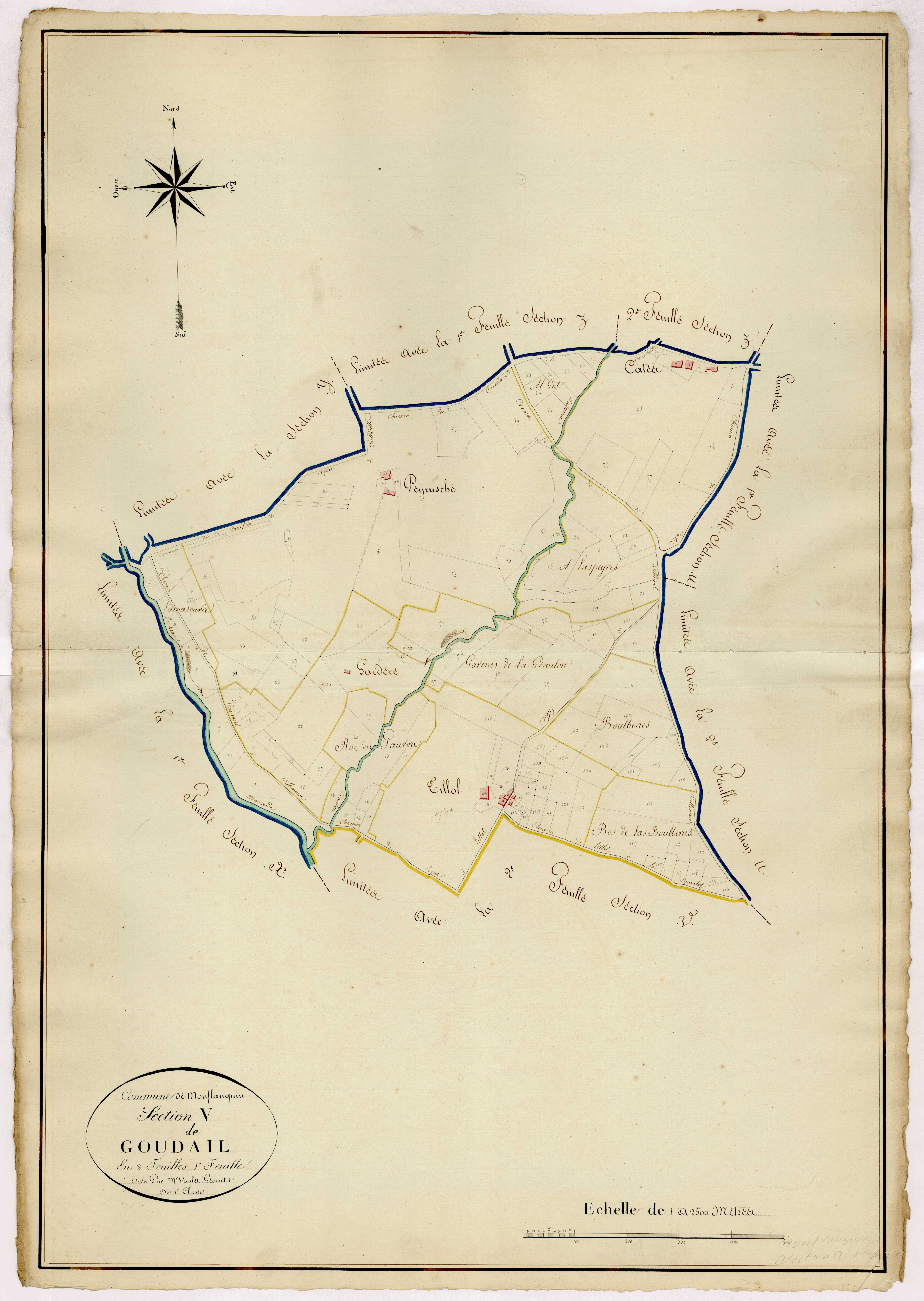 Plan napoléonien, atlas-V1 Goudail, Monflanquin