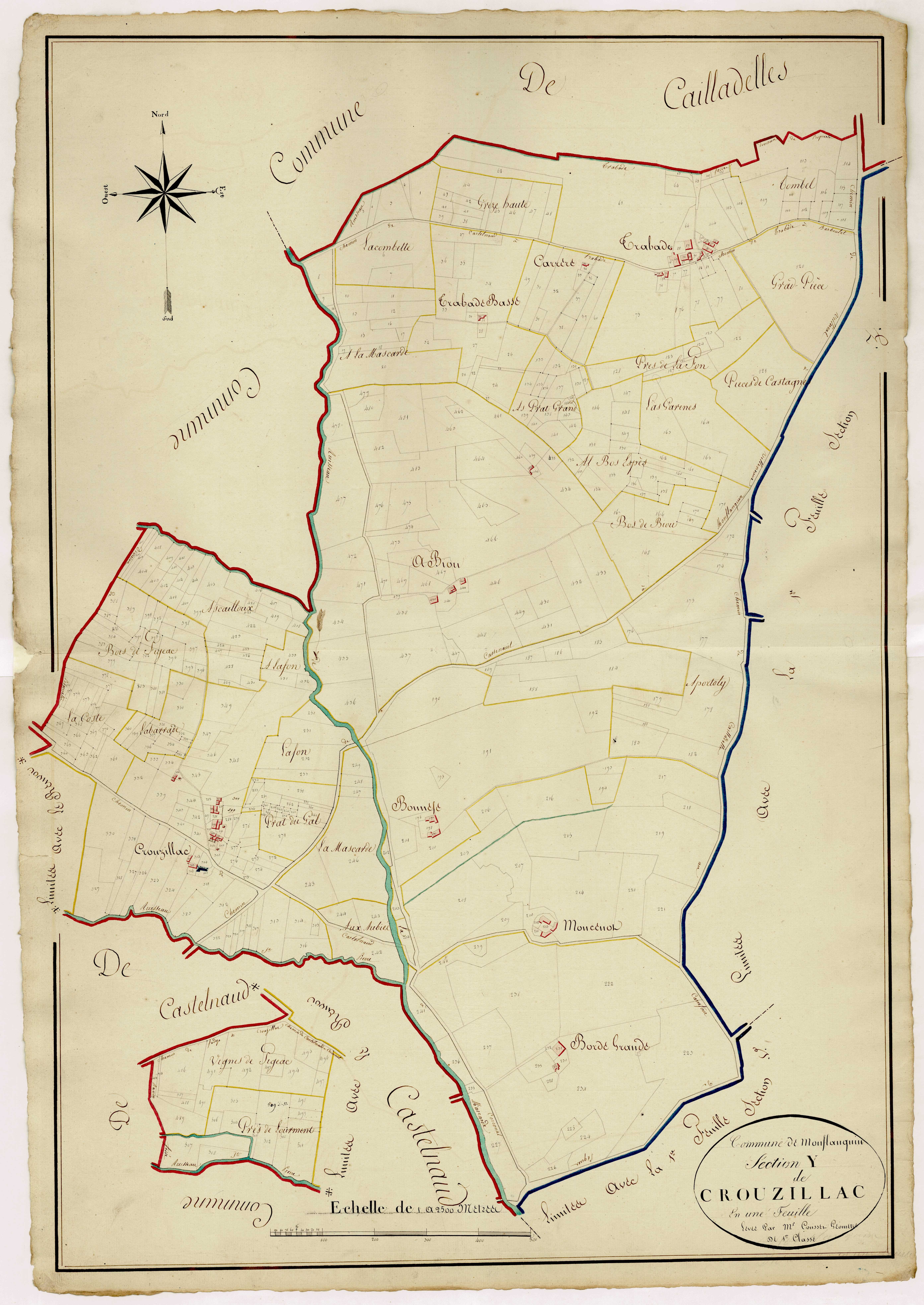 Plan napoléonien, atlas-Y Crouzillac, Monflanquin