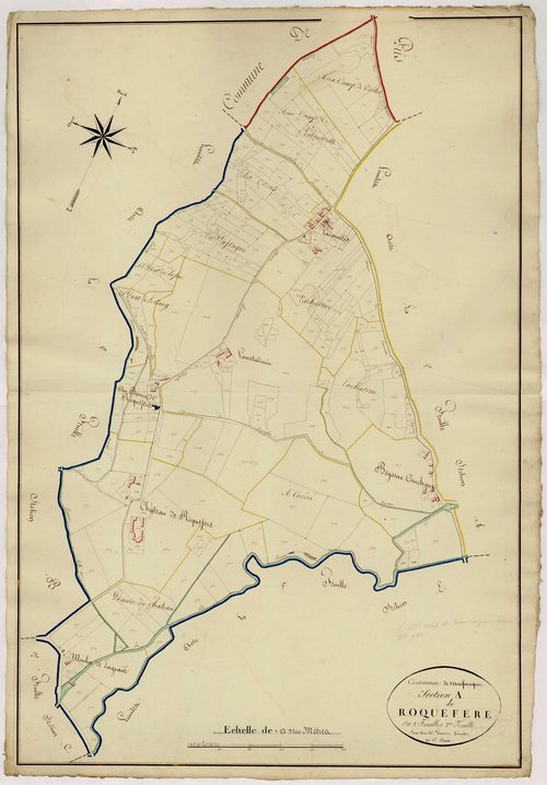 Plan napoléonien, atlas-A1, 2ème feuille Roquefere, Monflanquin