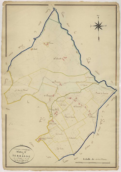 Plan napoléonien, atlas-A2, 1ère feuille Terrasse, Monflanquin