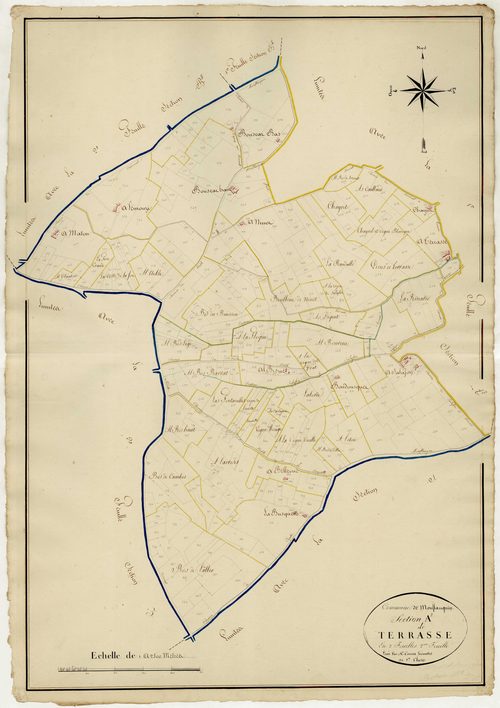Plan napoléonien, atlas-A2, 2ème feuille Terrasse, Monflanquin