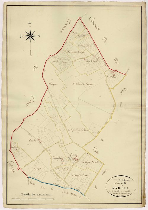 Plan napoléonien, atlas-B1, 2ème feuille Martel, Monflanquin
