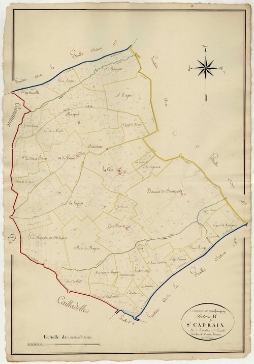 Plan napoléonien, atlas-B2, 2ème feuille Saint-Capraix, Monflanquin
