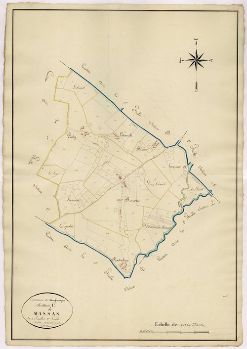 Plan napoléonien, atlas-C1, 2ème feuille Massas, Monflanquin