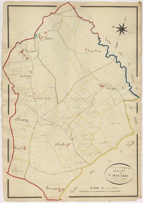 Plan napoléonien, atlas-C2, 1ère feuille Saint-Hilaire, Monflanquin