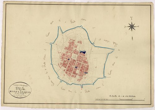 Plan napoléonien, atlas-F La Ville, Monflanquin