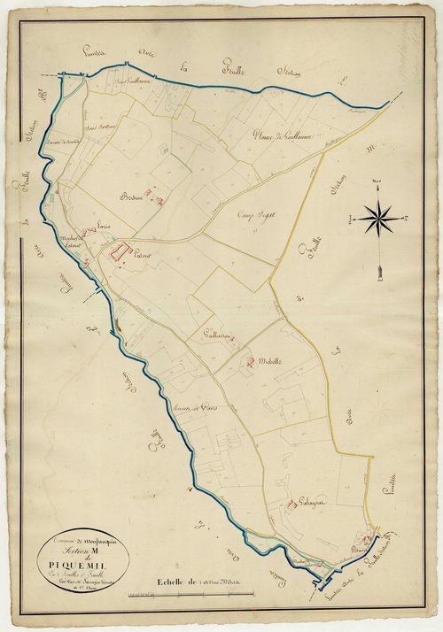 Plan napoléonien, atlas-M1 Piquemile, Monflanquin