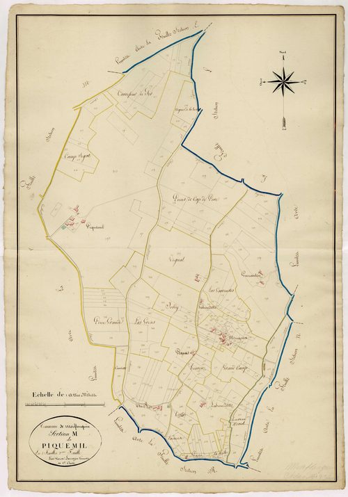 Plan napoléonien, atlas-M2 Piquemile, Monflanquin