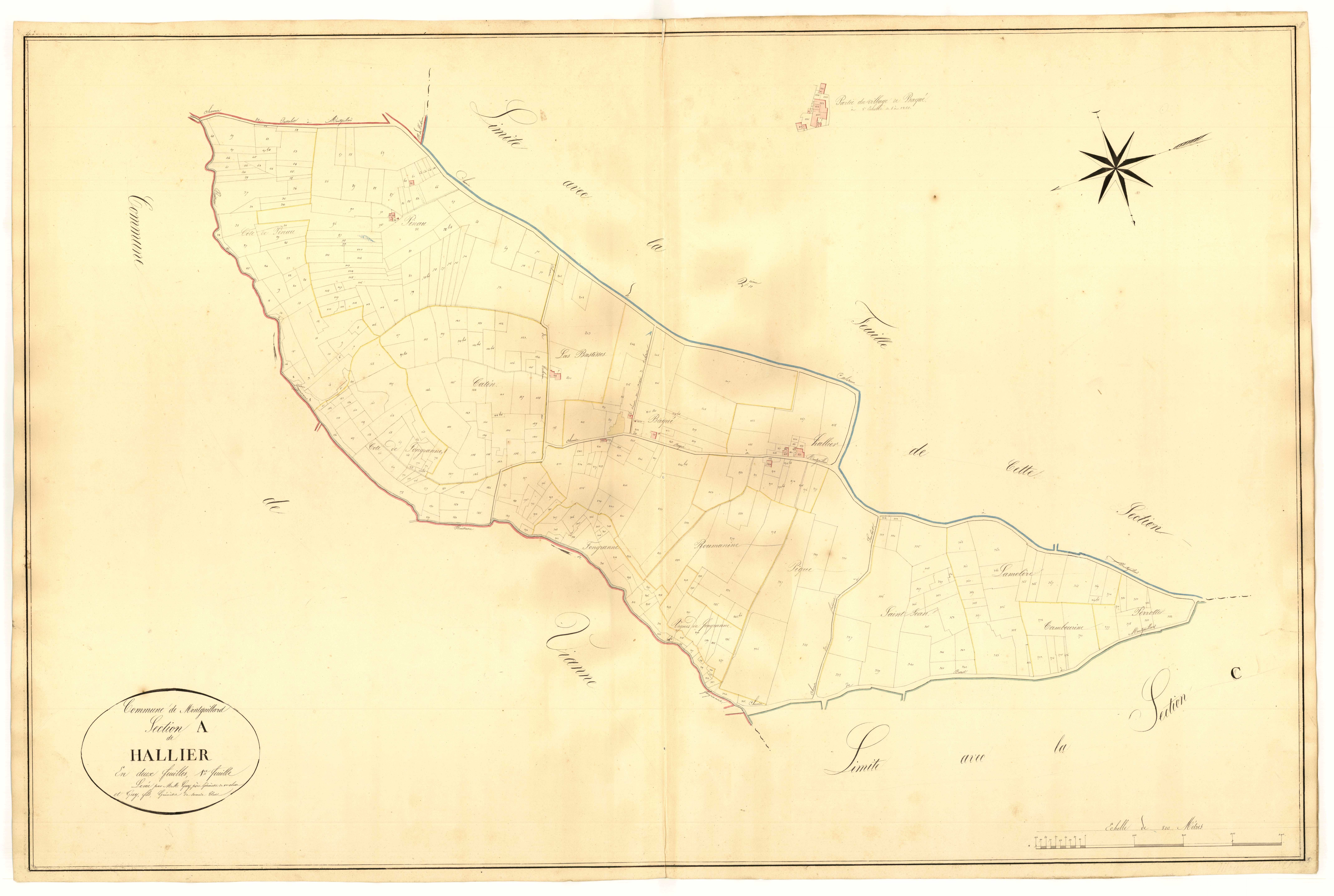 Plan napoléonien, atlas-A1 Hallier, Montgaillard-en-Albret