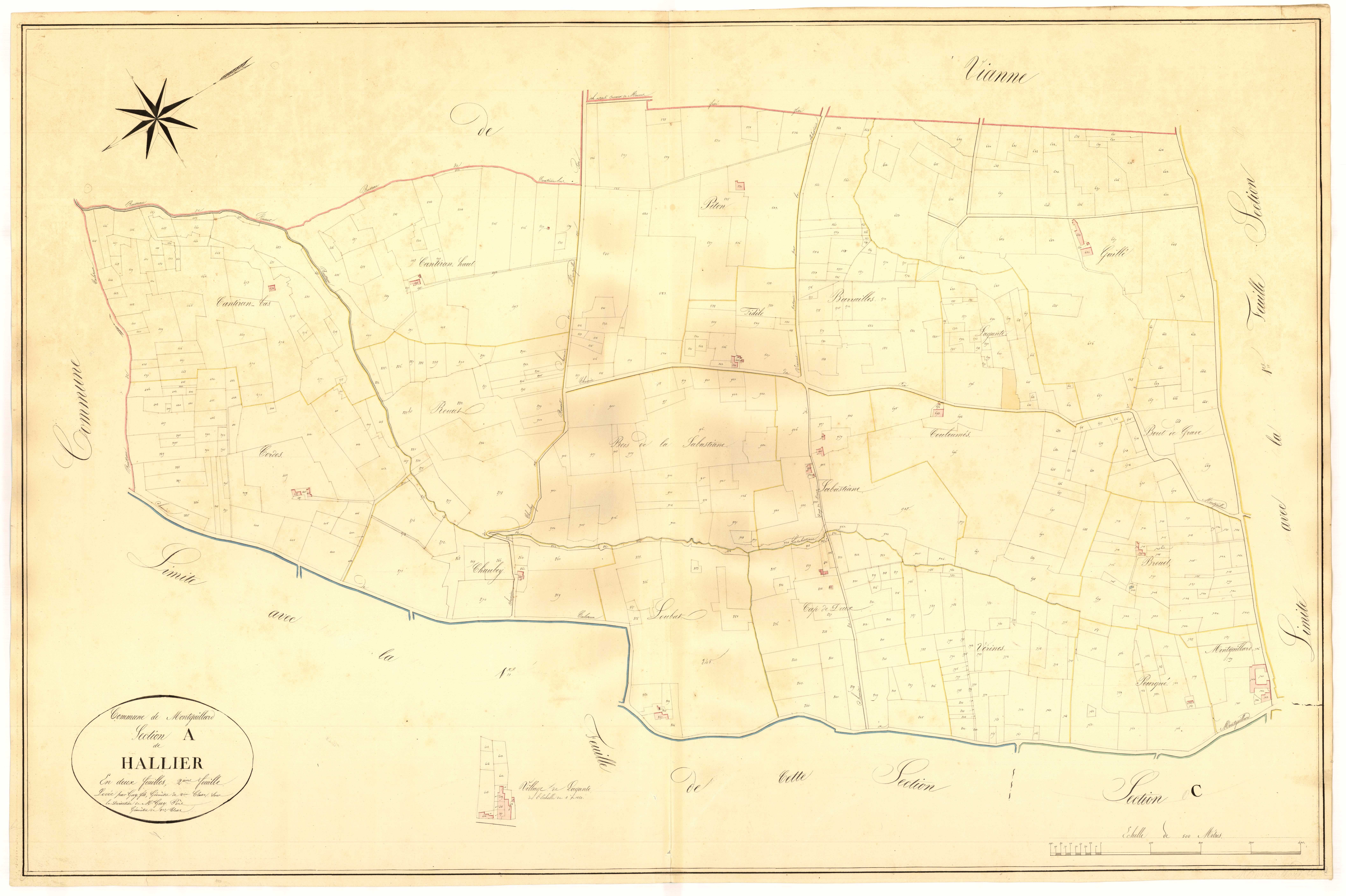 Plan napoléonien, atlas-A2 Hallier, Montgaillard-en-Albret