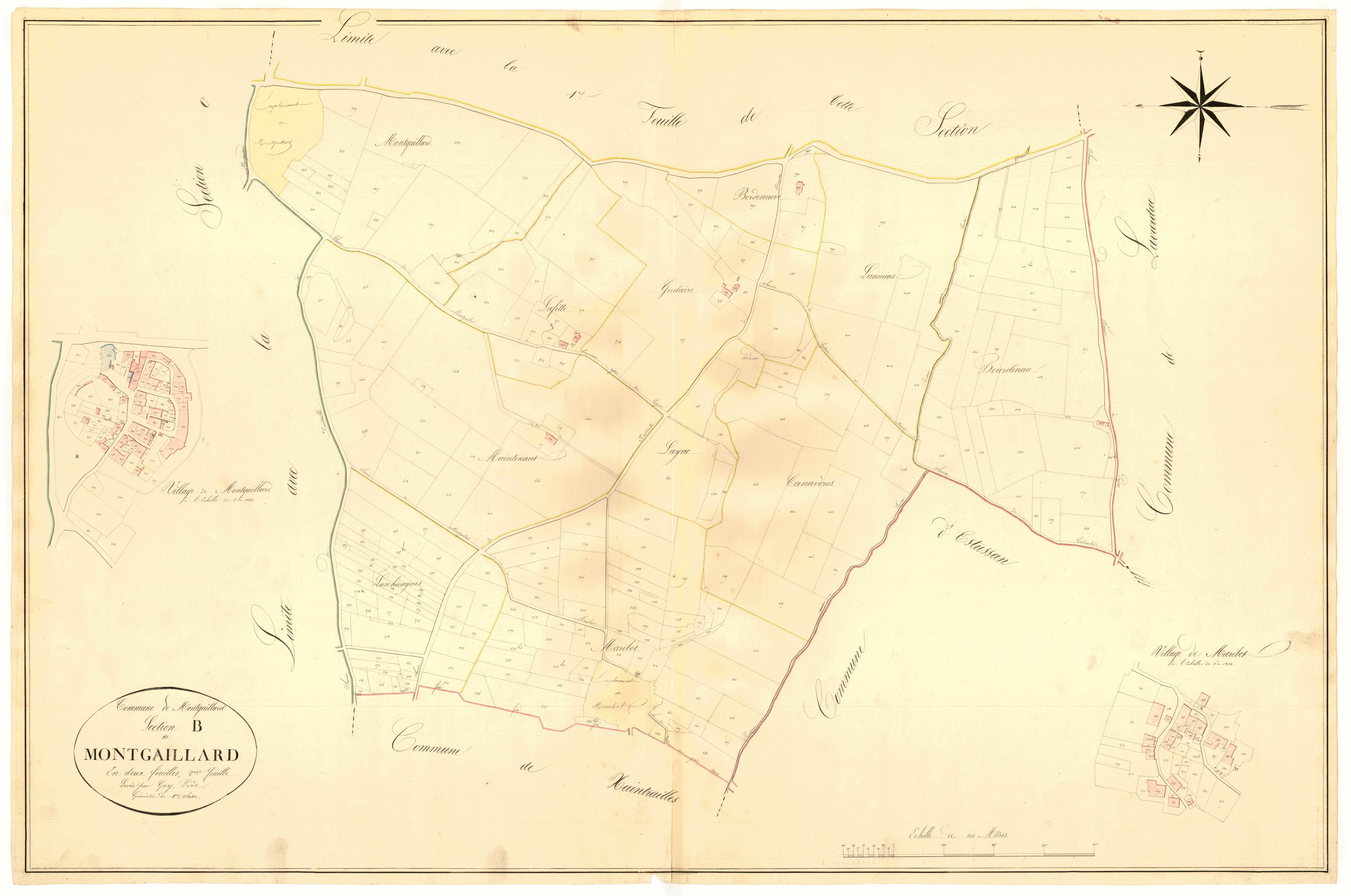 Plan napoléonien, atlas-B2 Montgaillard, Montgaillard-en-Albret