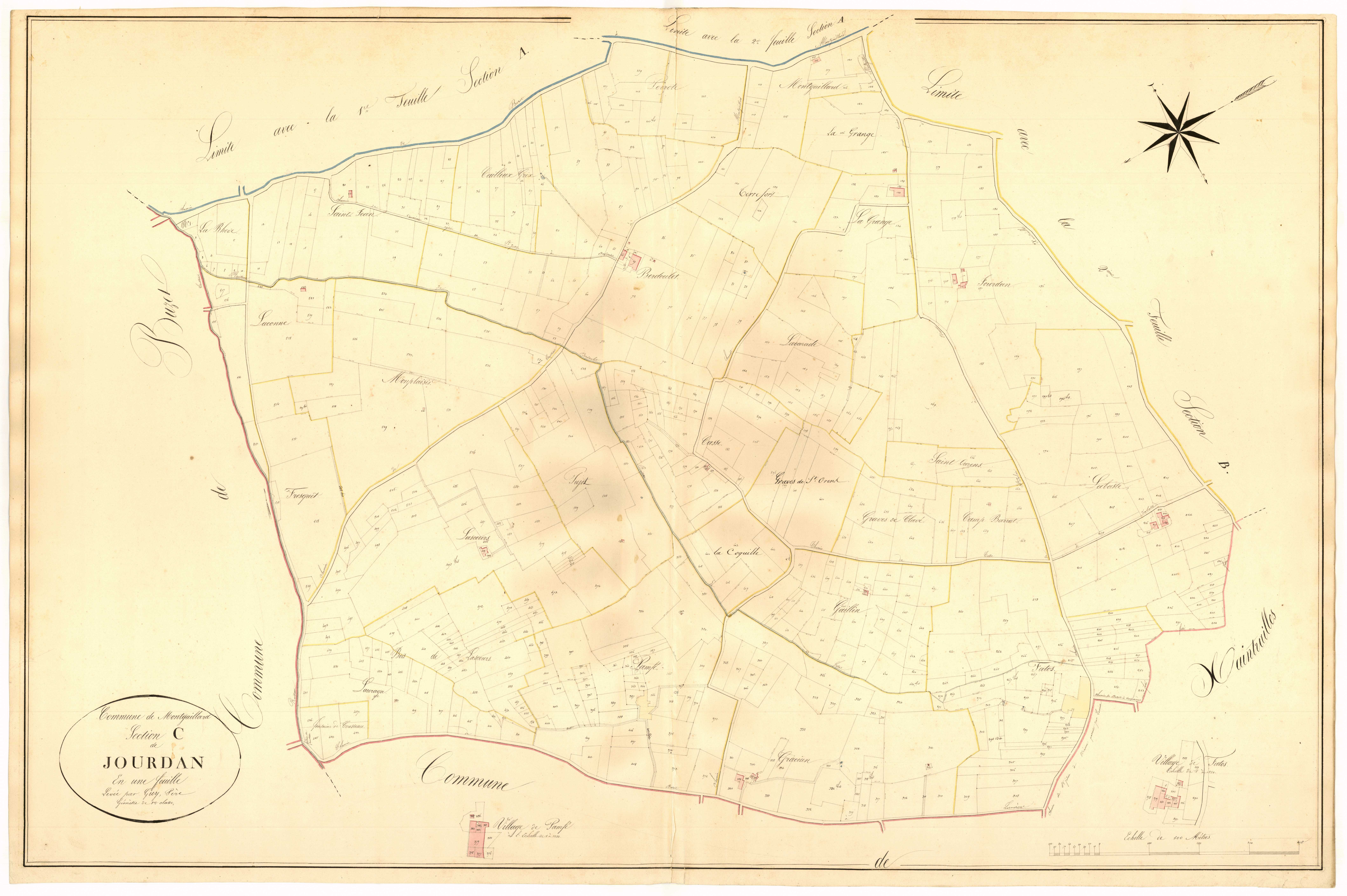 Plan napoléonien, atlas-C Jourdan, Montgaillard-en-Albret