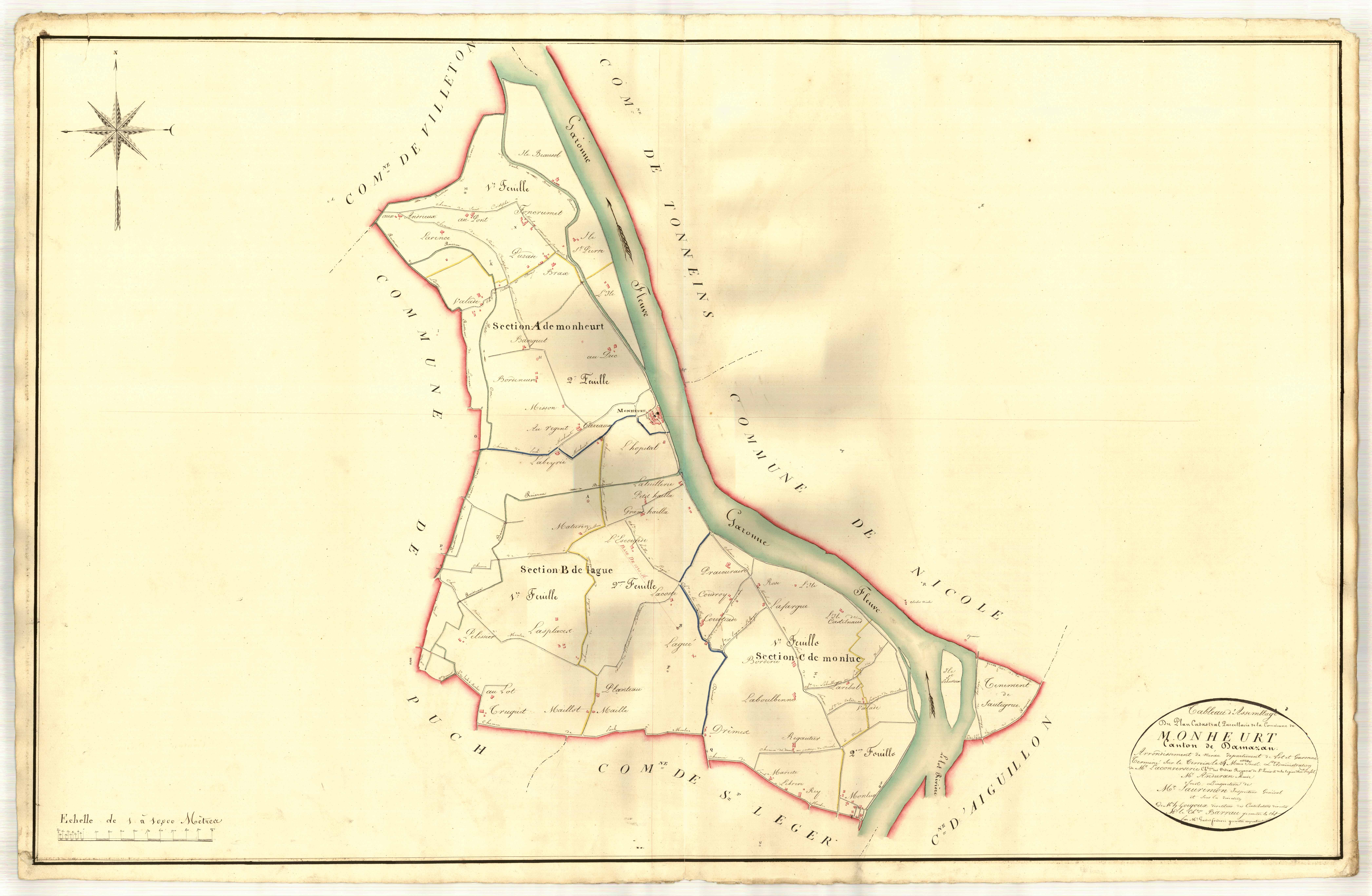 Plan napoléonien, atlas-TA, Monheurt