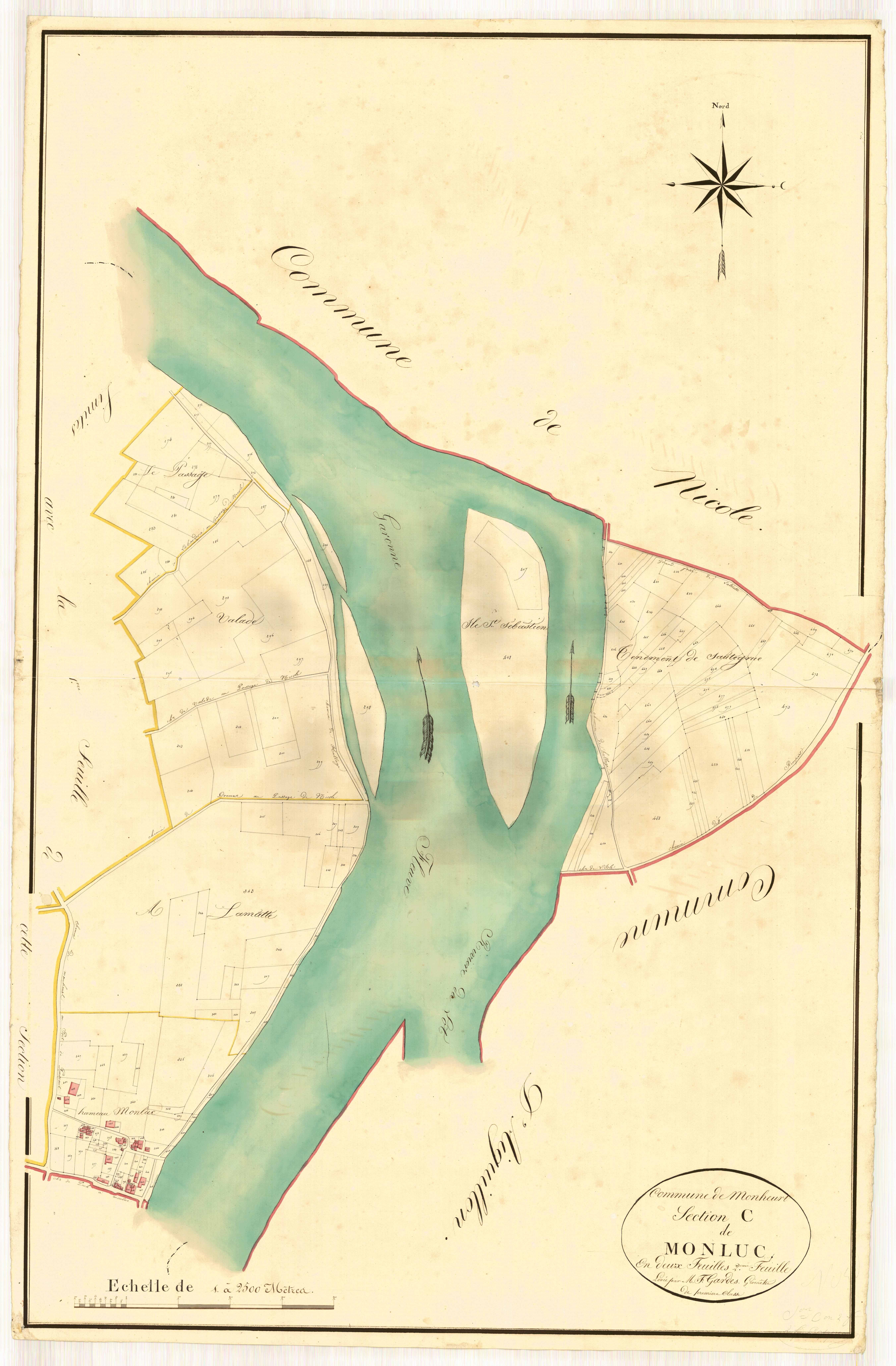 Plan napoléonien, atlas-C2 Monluc, Monheurt
