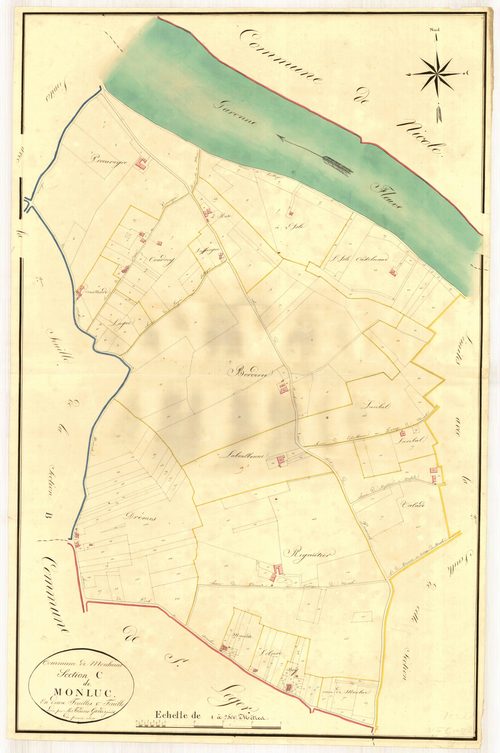 Plan napoléonien, atlas-C1 Monluc, Monheurt