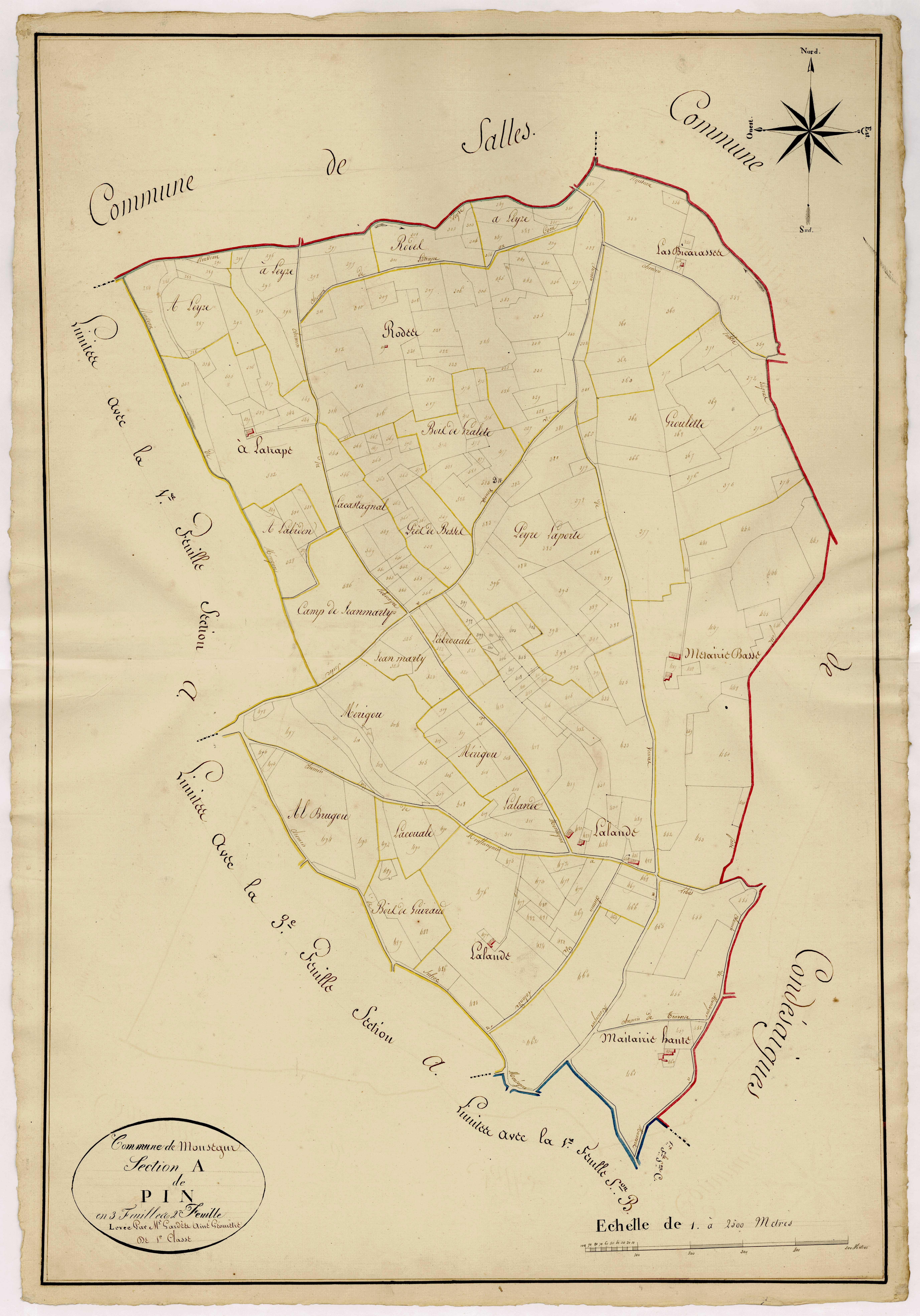 Plan napoléonien, atlas-A2 Pin, Monségur