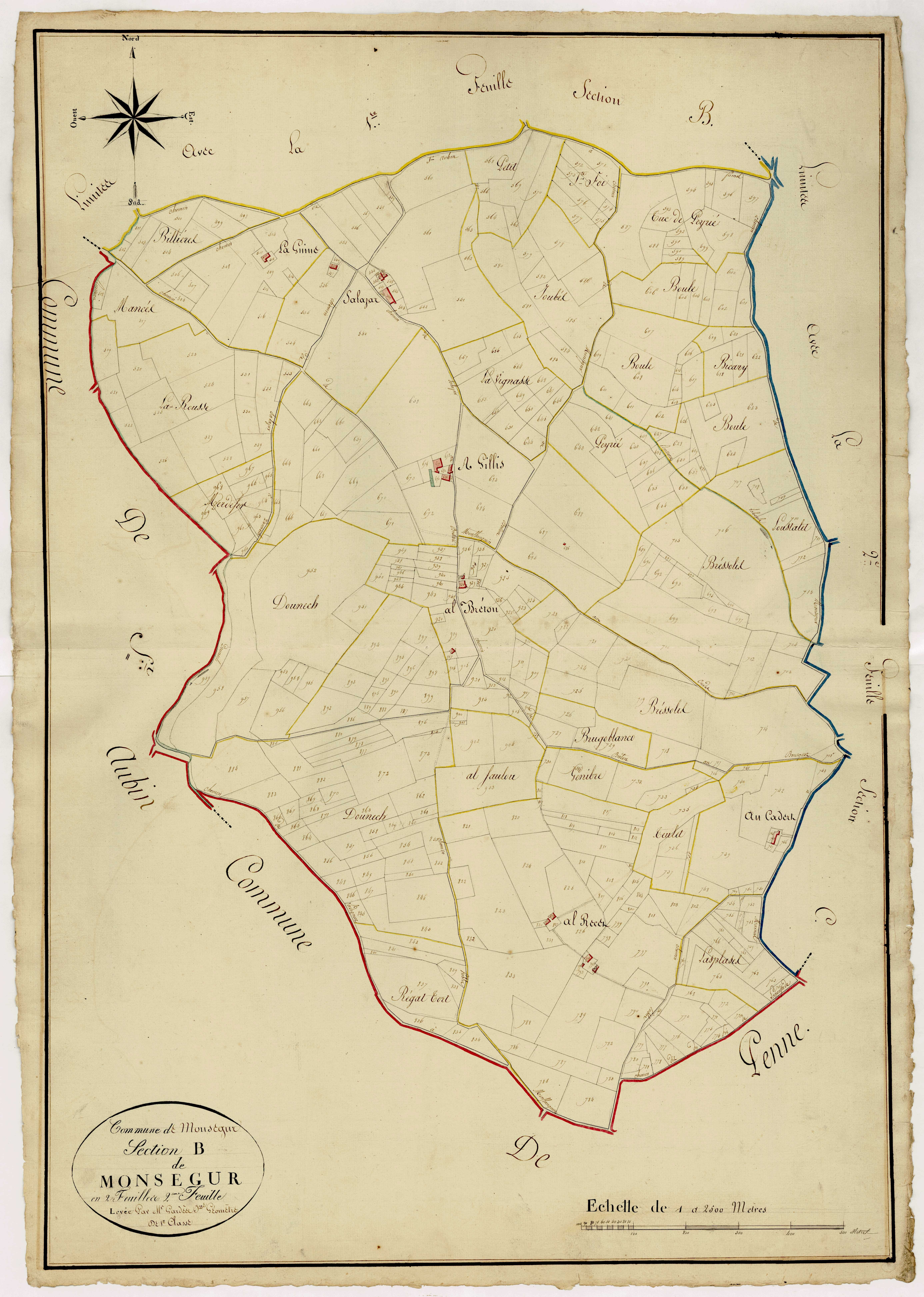Plan napoléonien, atlas-B2 Monségur, Monségur