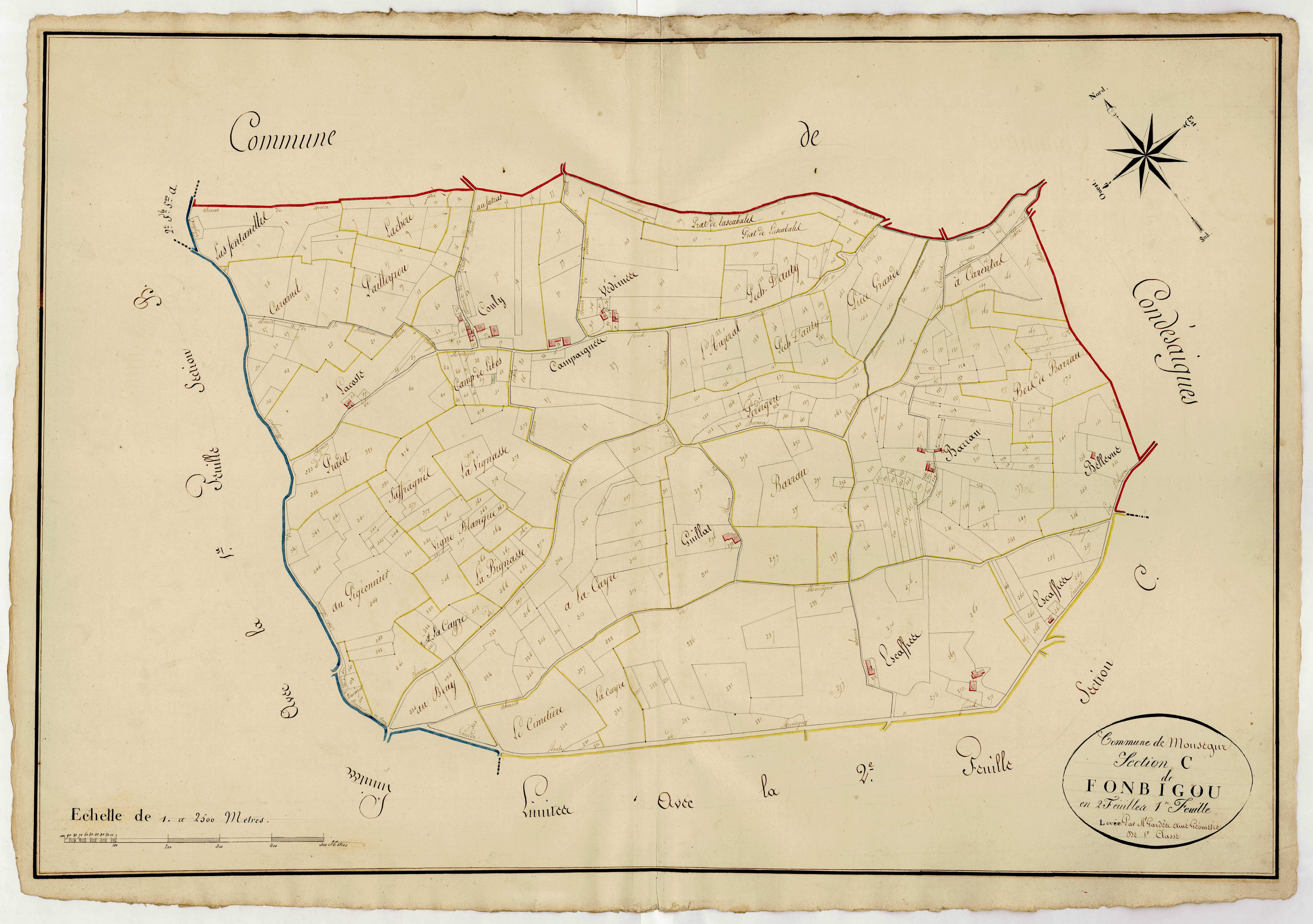 Plan napoléonien, atlas-C1 Fonbigon, Monségur