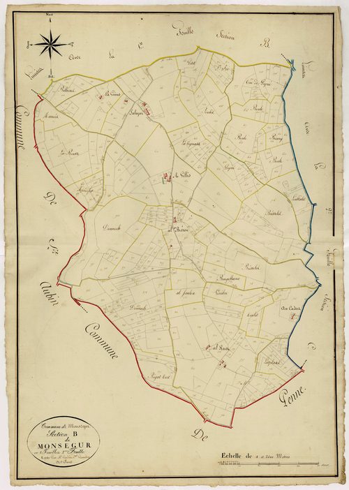 Plan napoléonien, atlas-B2 Monségur, Monségur