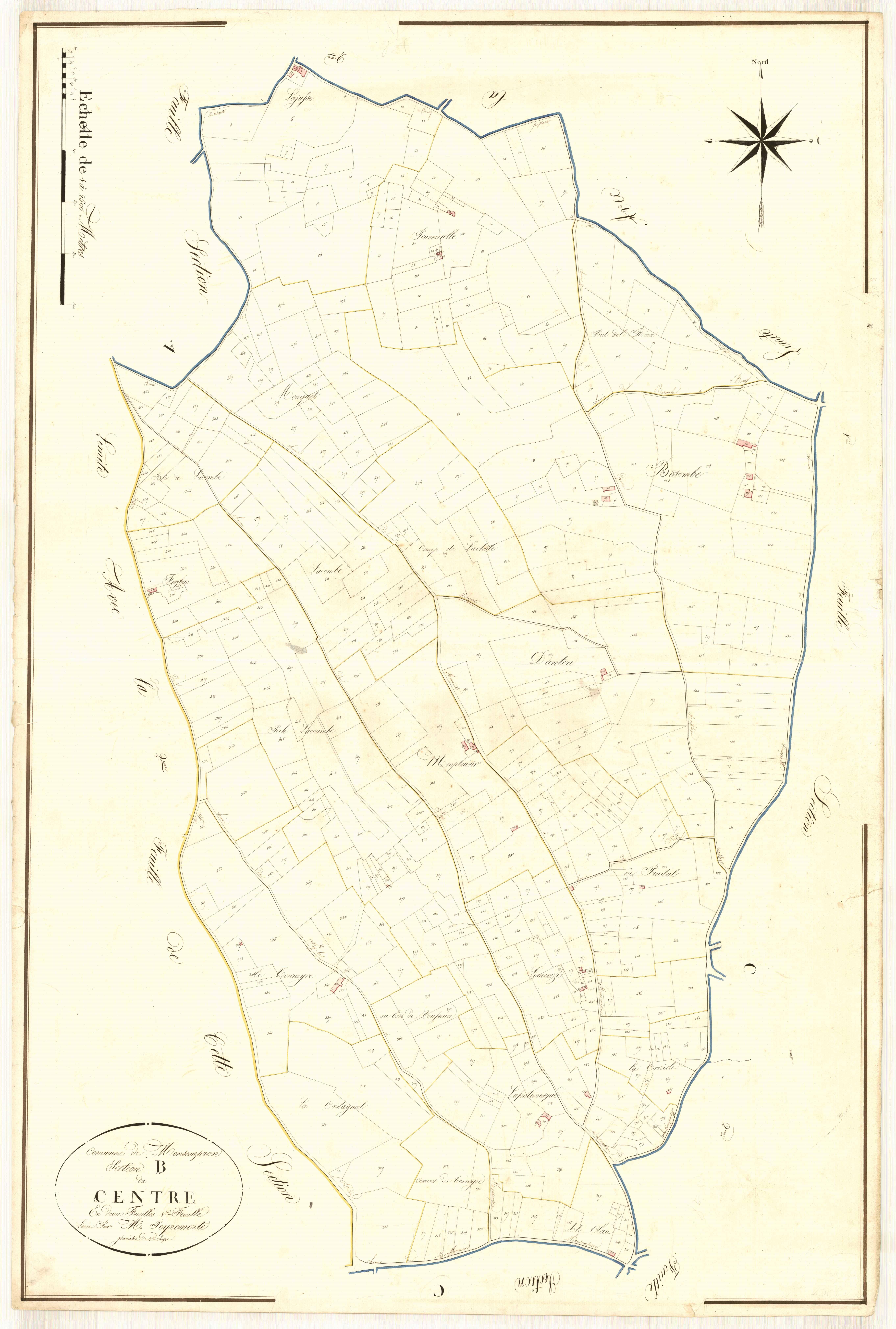 Plan napoléonien, atlas-B1 Centre, Monsempron-Libos