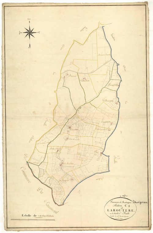 Plan napoléonien, atlas-C1 Laroutère, Montagnac-sur-Auvignon