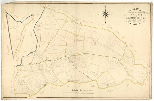 Plan napoléonien, atlas-E2 Saint-Loup-Midy, Montagnac-sur-Auvignon