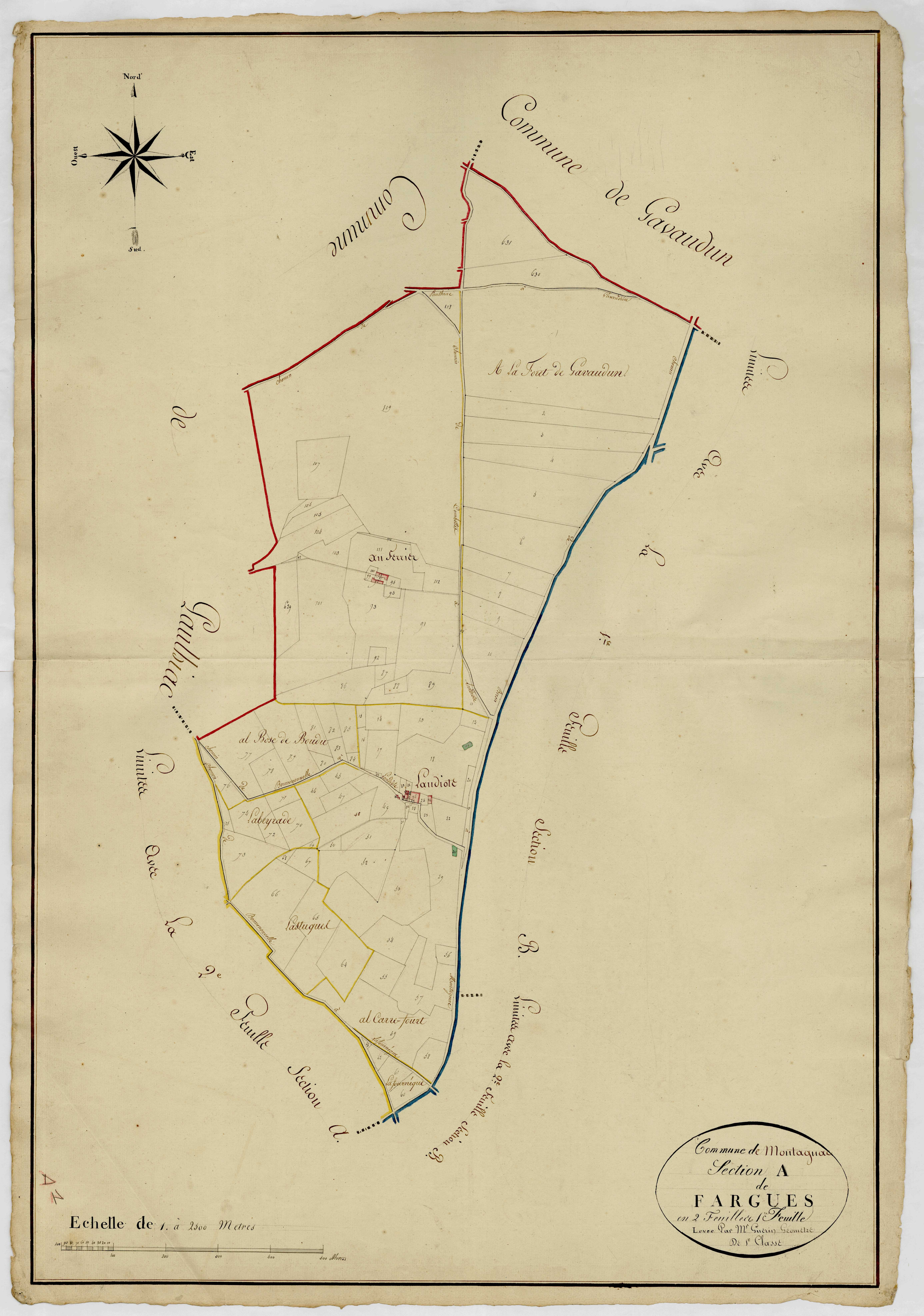 Plan napoléonien, atlas-A1 Fargues, Montagnac-sur-Lède