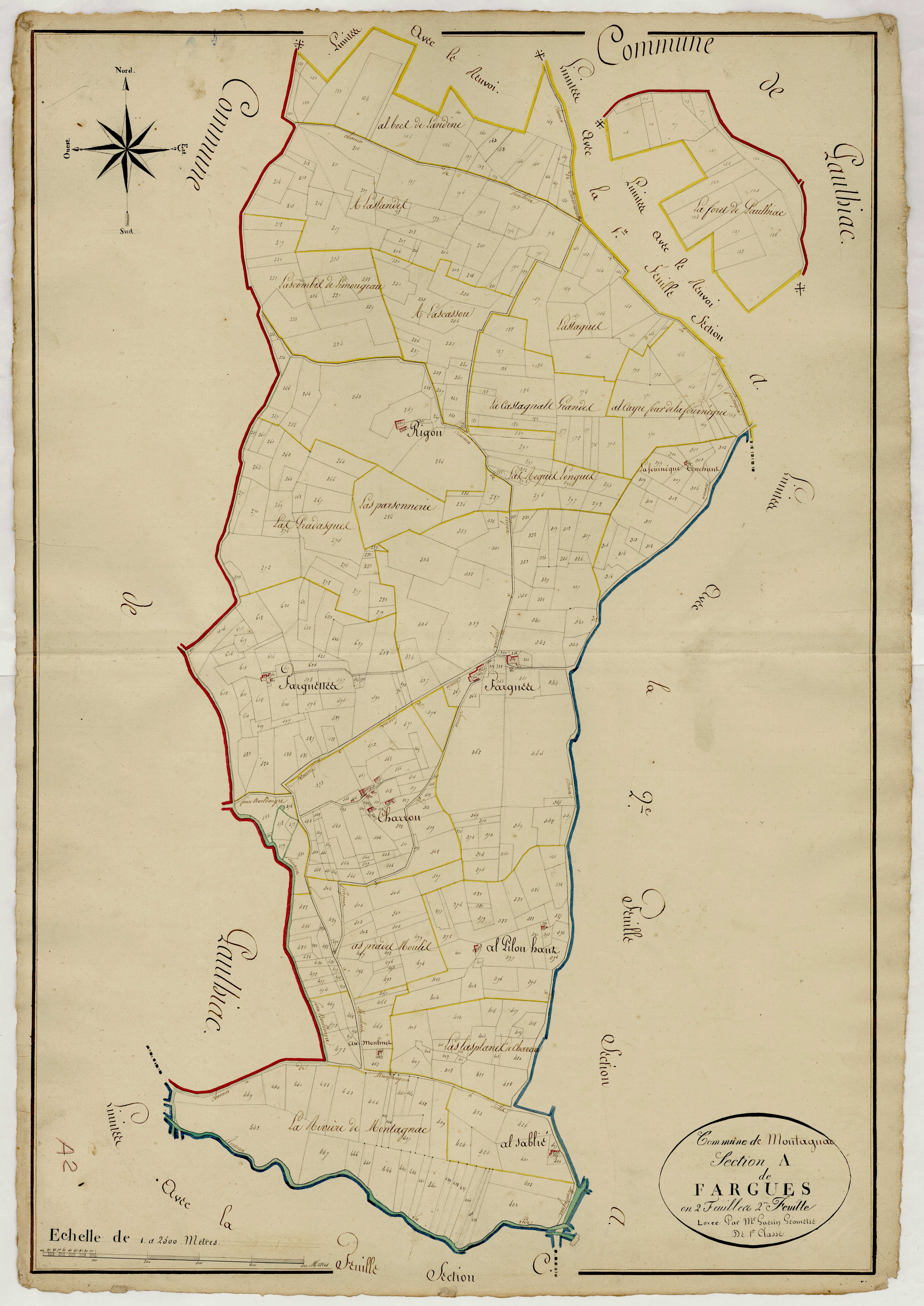 Plan napoléonien, atlas-A2 Fargues, Montagnac-sur-Lède