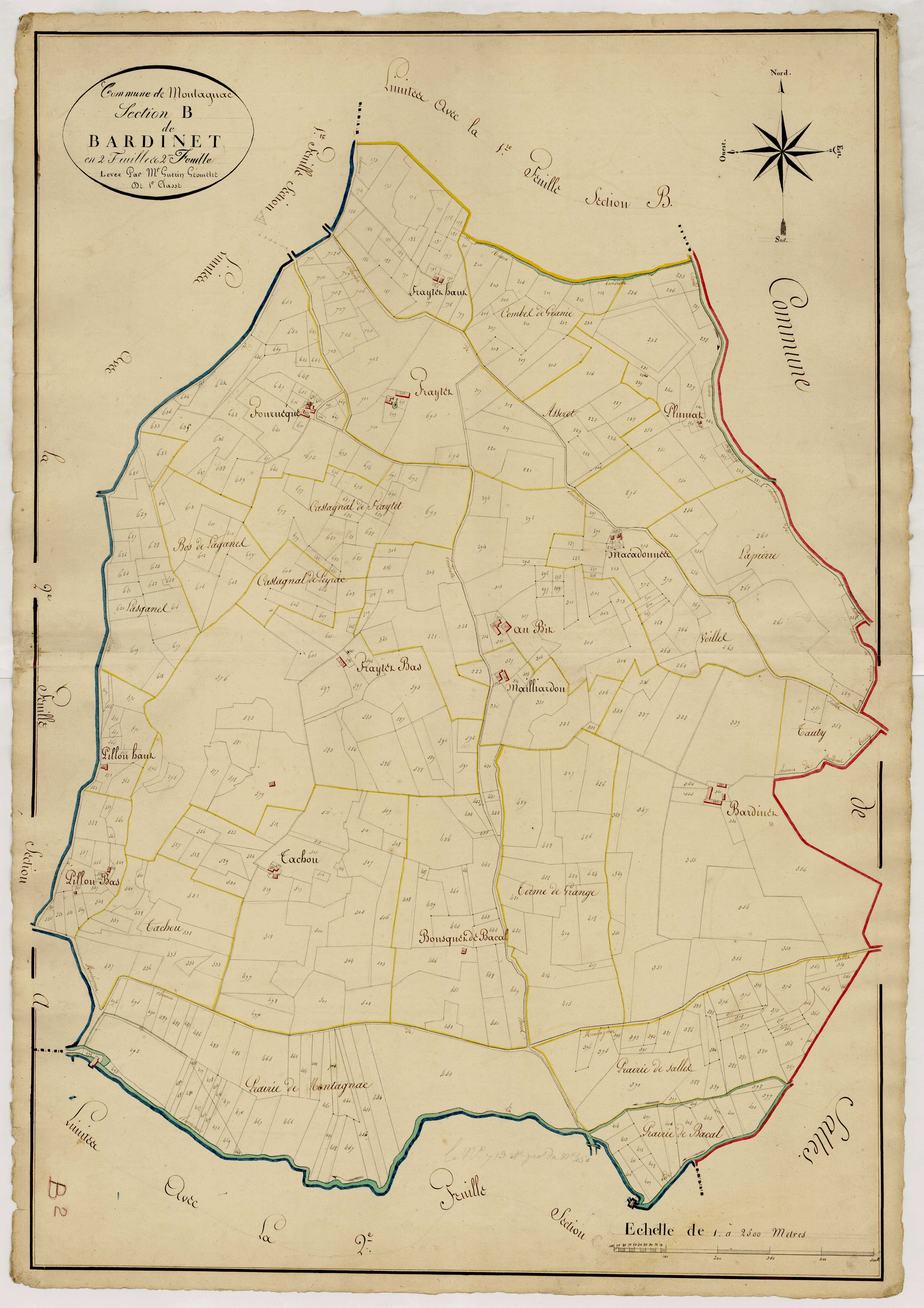Plan napoléonien, atlas-B2 Bardinet, Montagnac-sur-Lède