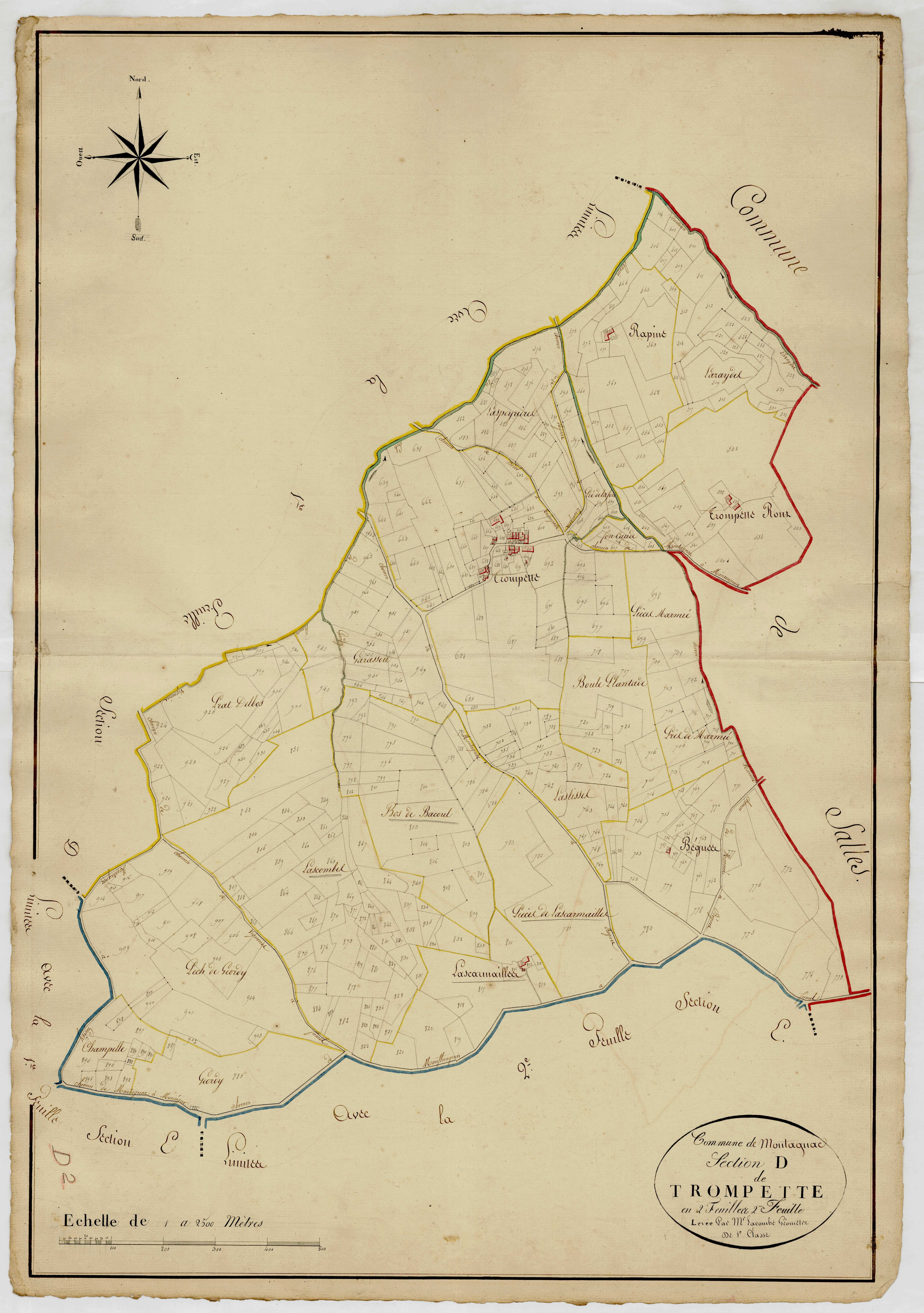 Plan napoléonien, atlas-D2 Trompette, Montagnac-sur-Lède