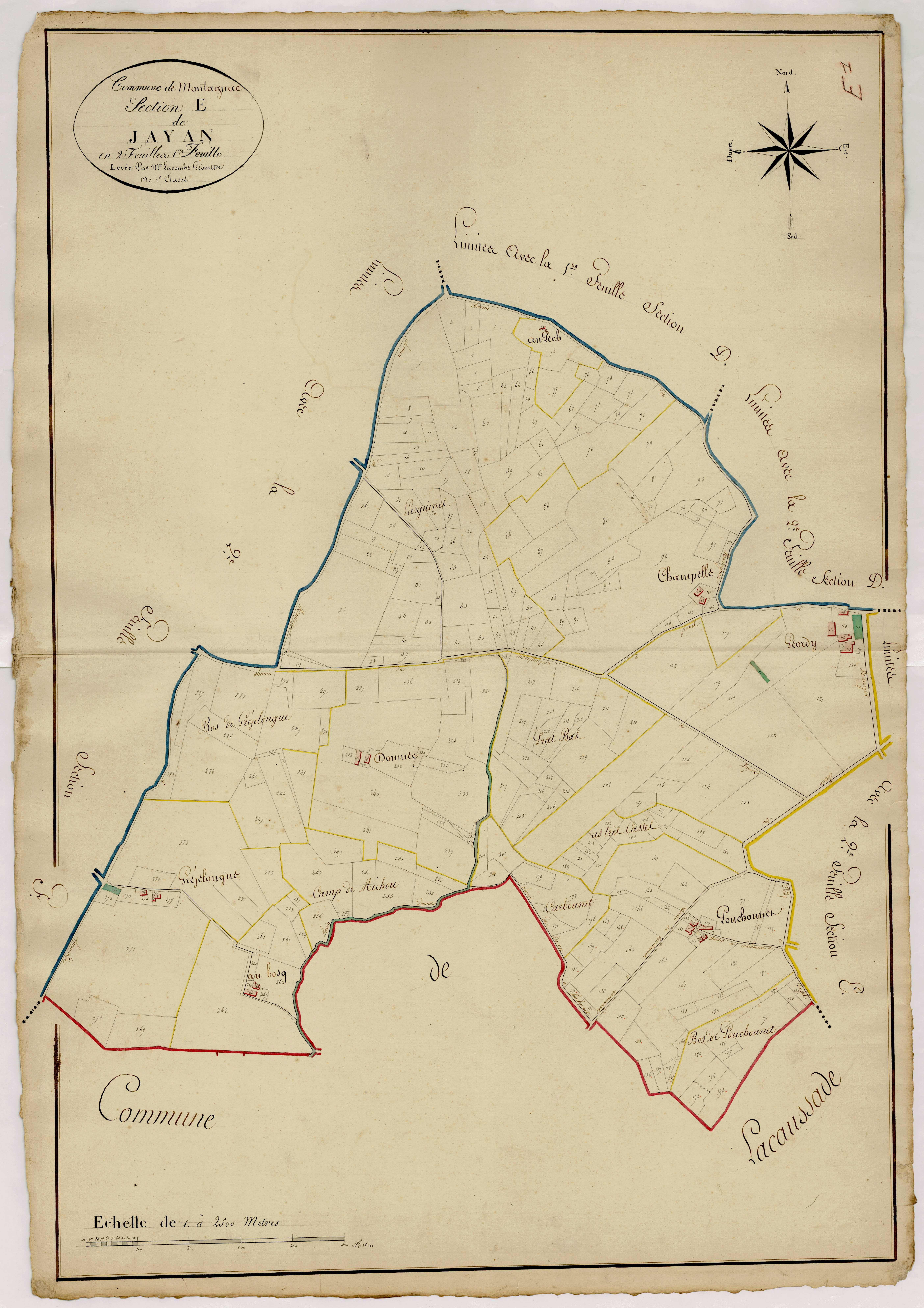 Plan napoléonien, atlas-E1 Jayan, Montagnac-sur-Lède