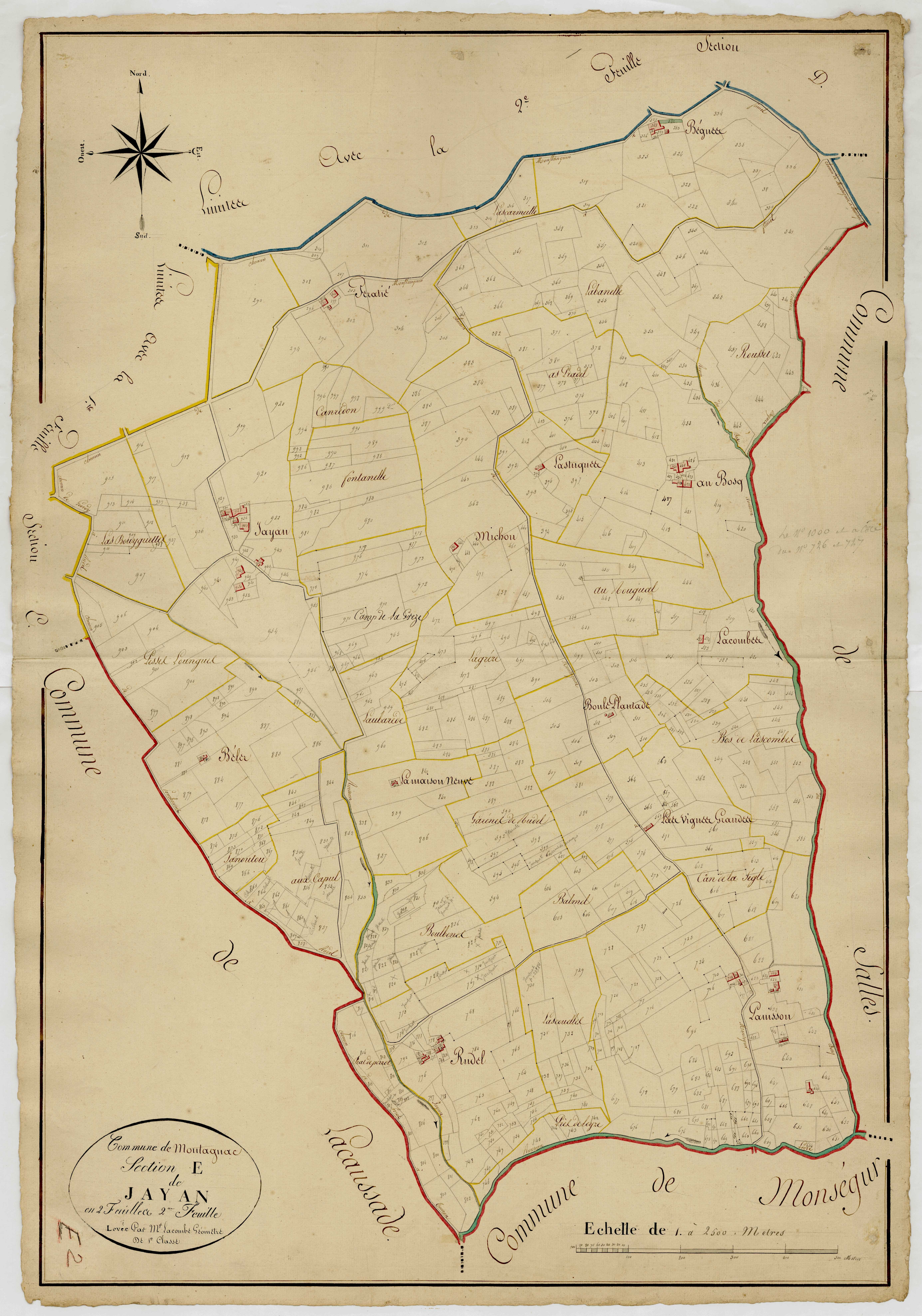 Plan napoléonien, atlas-E2 Jayan, Montagnac-sur-Lède