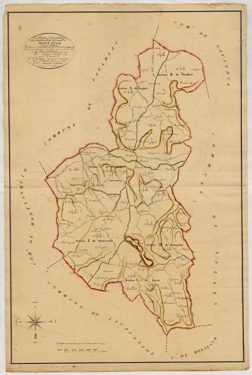 Plan napoléonien, atlas-TA, Montagnac-sur-Lède