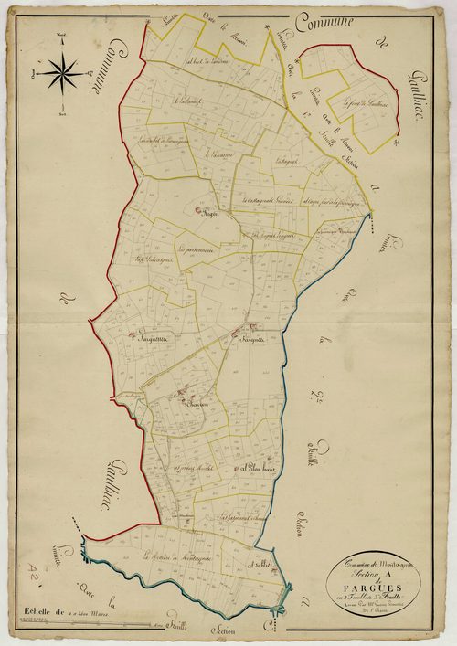 Plan napoléonien, atlas-A2 Fargues, Montagnac-sur-Lède