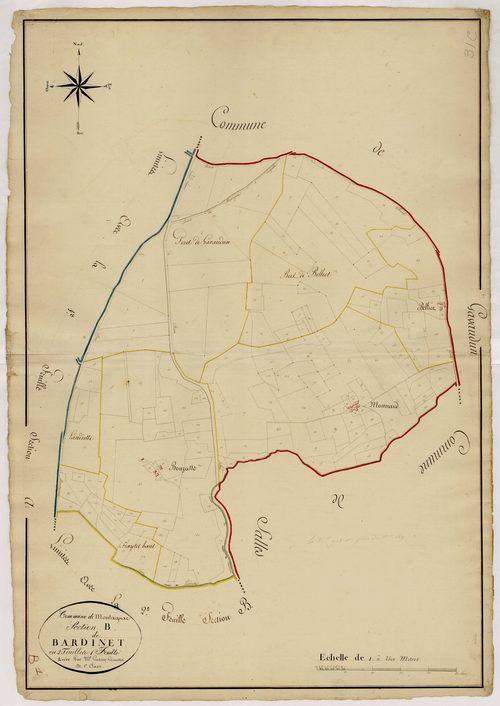 Plan napoléonien, atlas-B1 Bardinet, Montagnac-sur-Lède