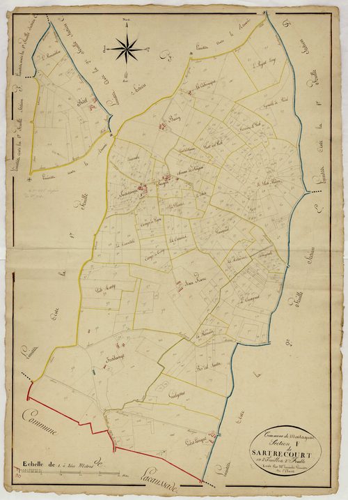 Plan napoléonien, atlas-F2 Sartrecourt, Montagnac-sur-Lède