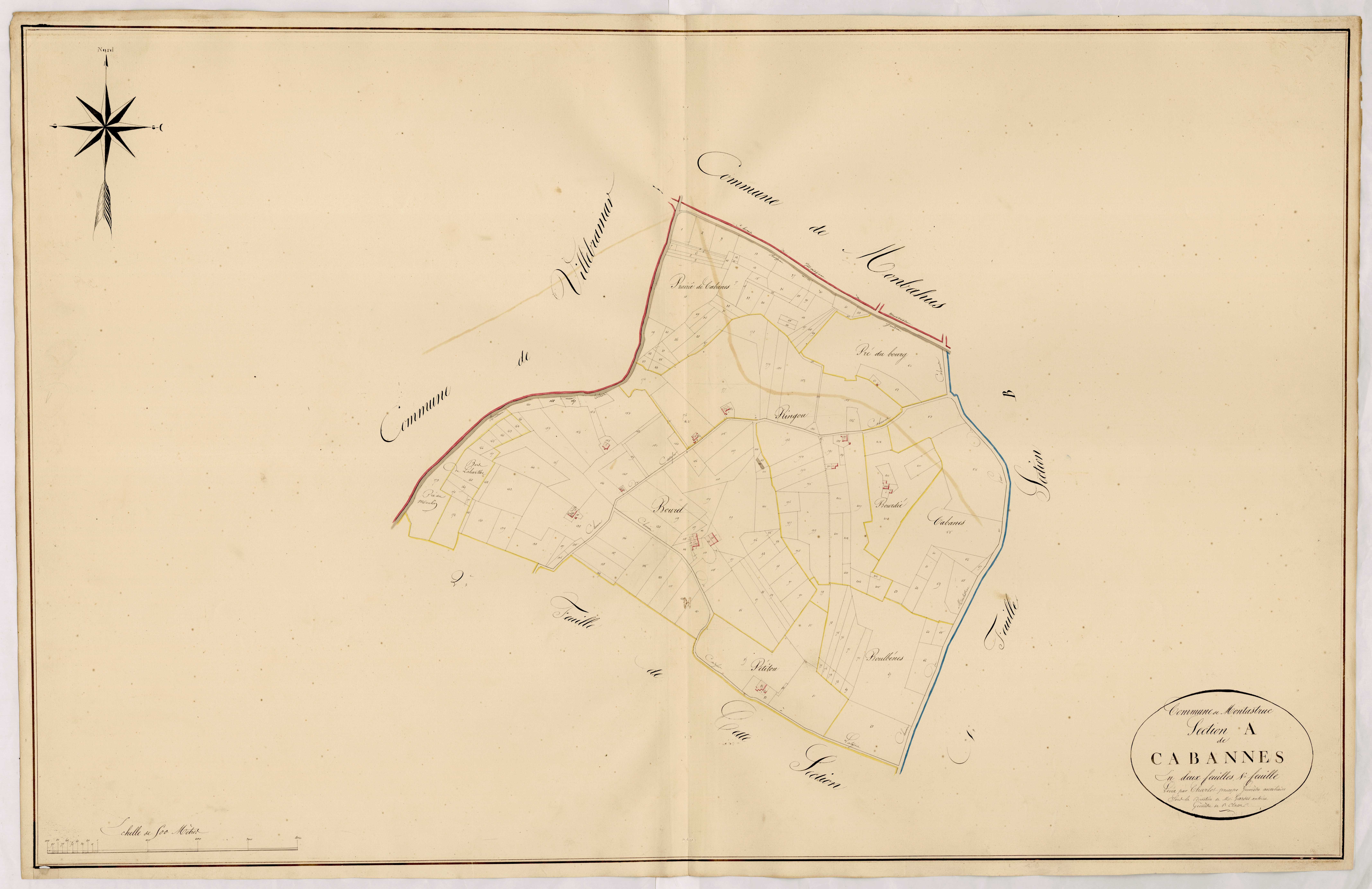 Plan napoléonien, atlas-A1 Cabannes, Montastruc