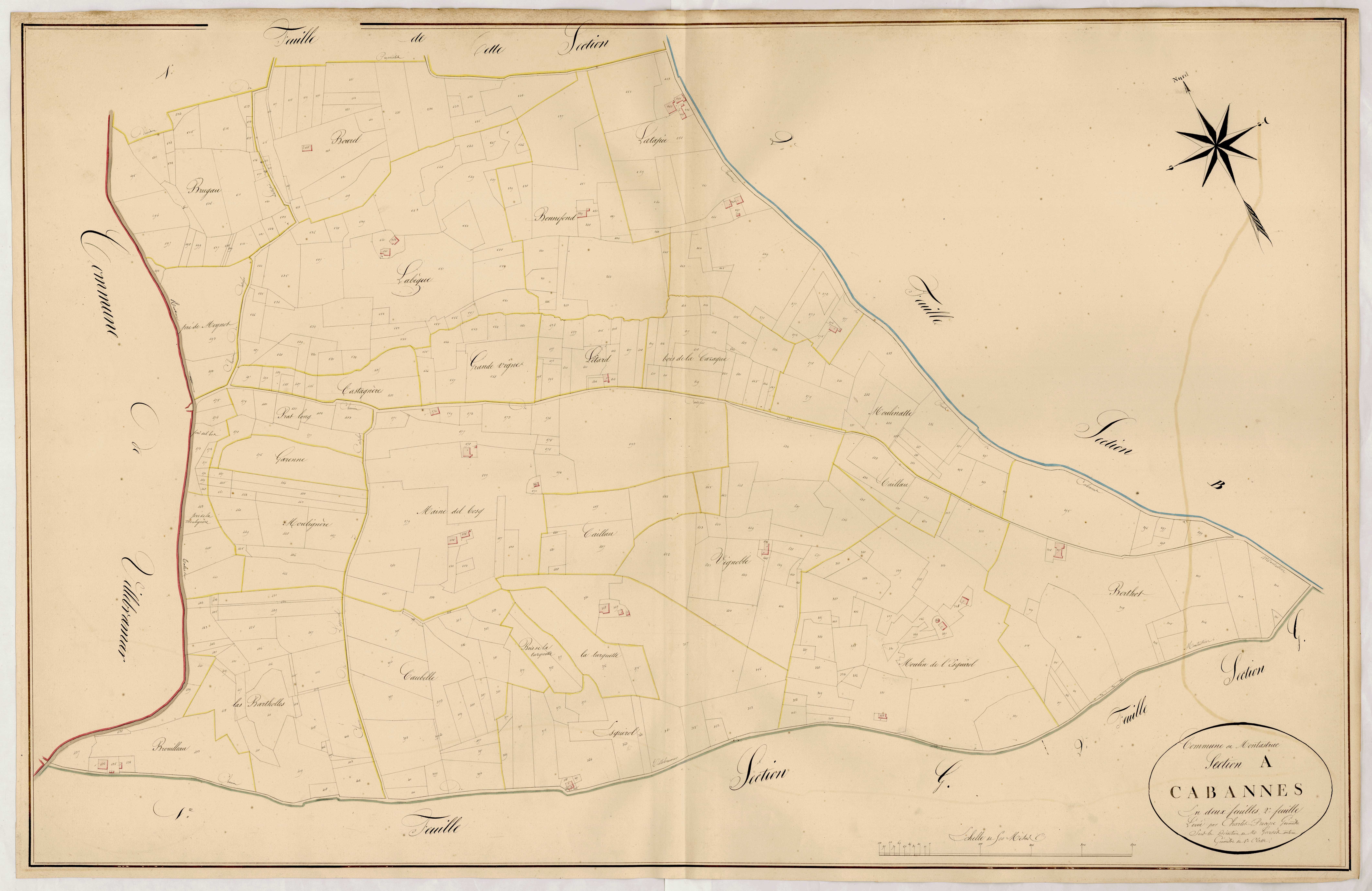 Plan napoléonien, atlas-A2 Cabannes, Montastruc
