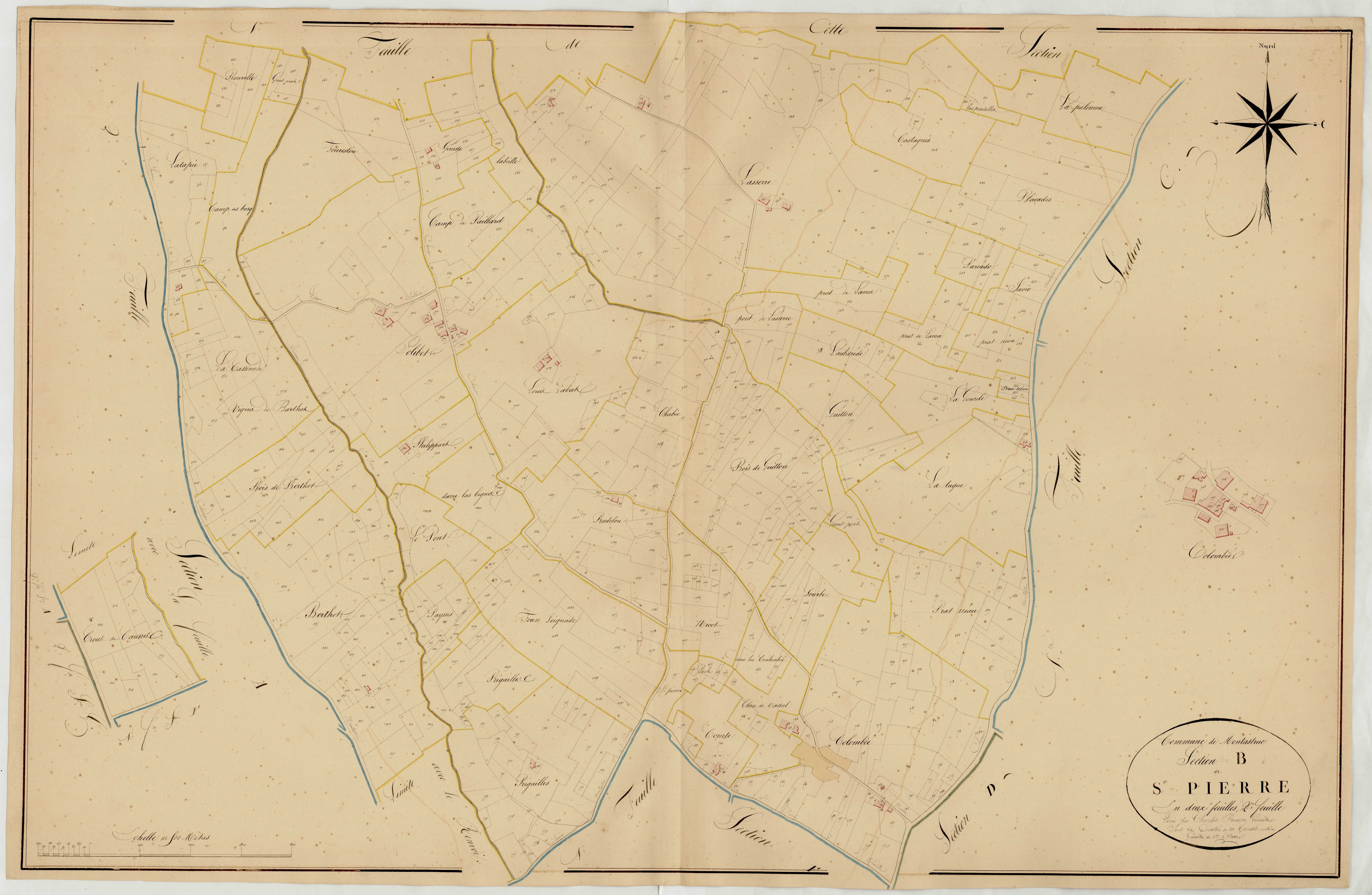 Plan napoléonien, atlas-B2 Saint-Pierre, Montastruc