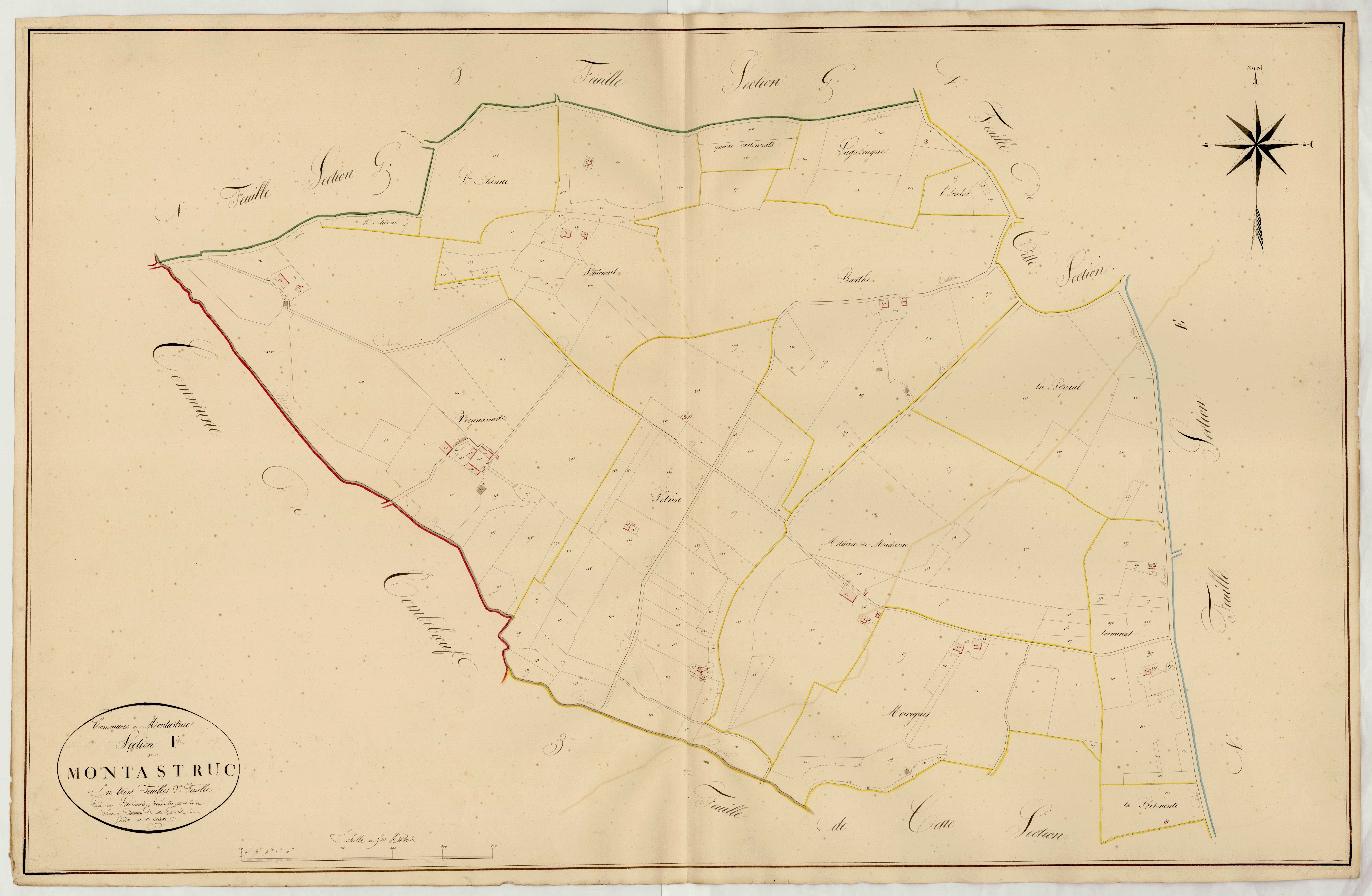 Plan napoléonien, atlas-F2 Montastruc, Montastruc
