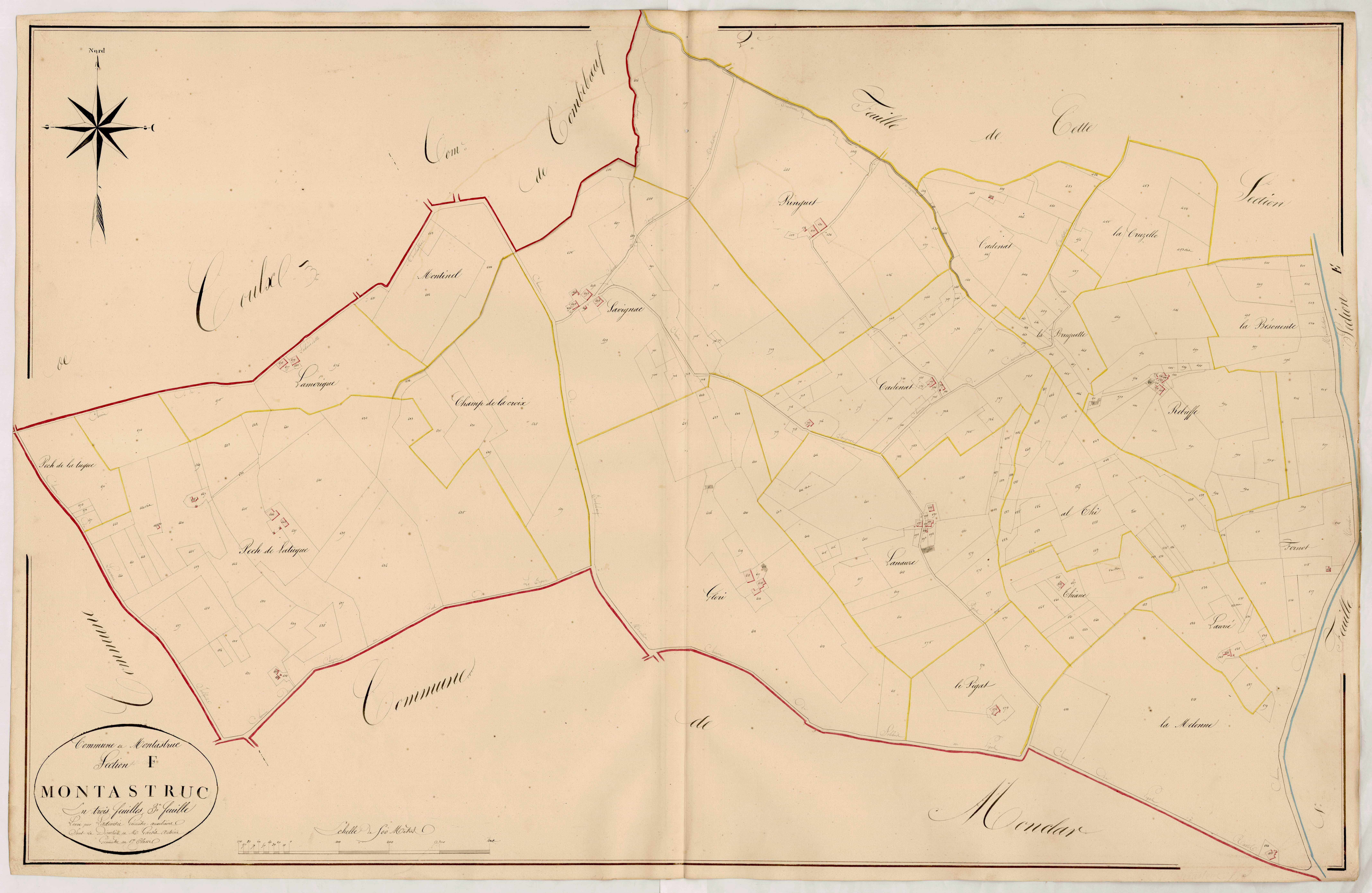 Plan napoléonien, atlas-F3 Montastruc, Montastruc