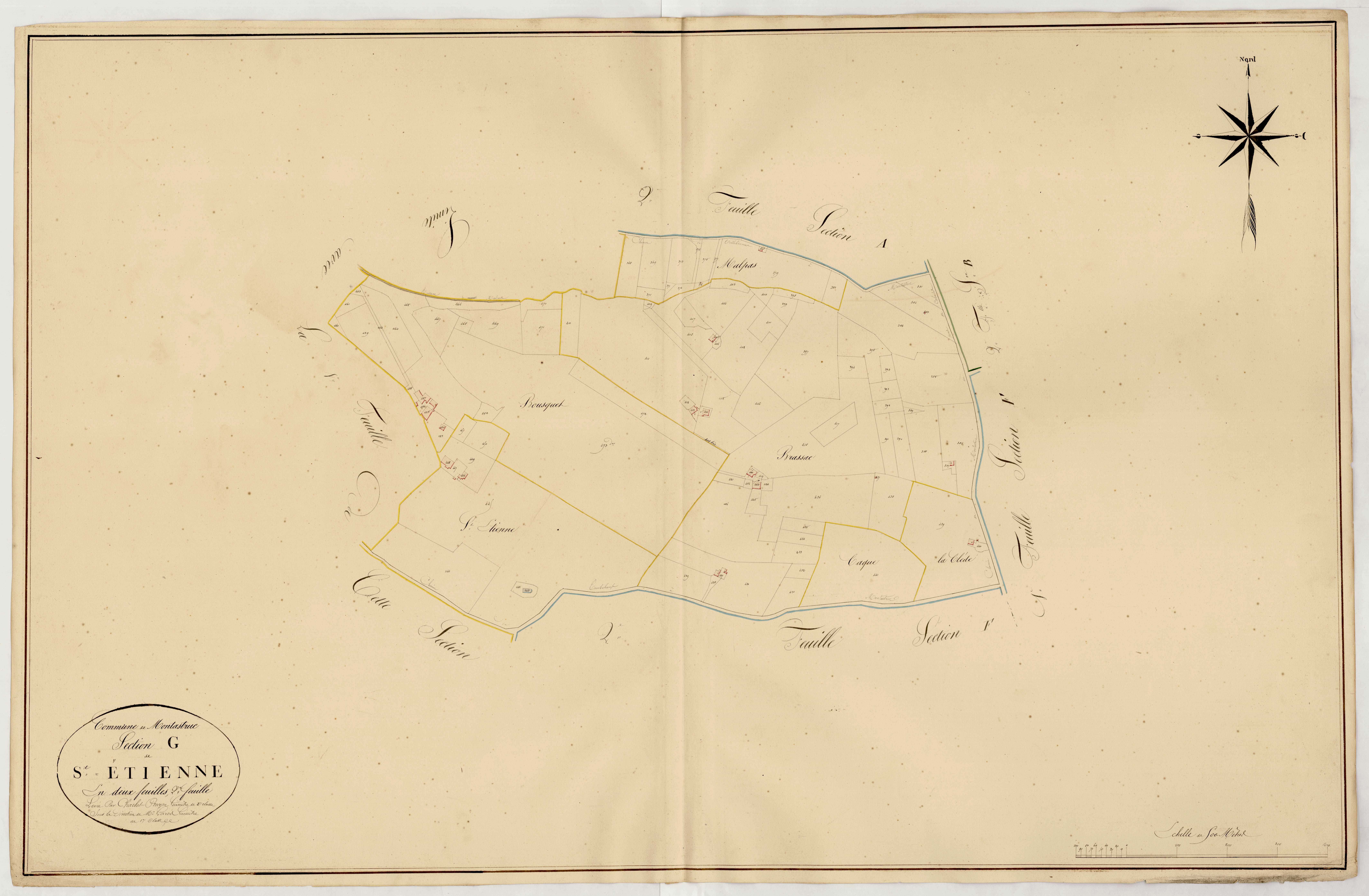 Plan napoléonien, atlas-G2 Saint-Etienne, Montastruc