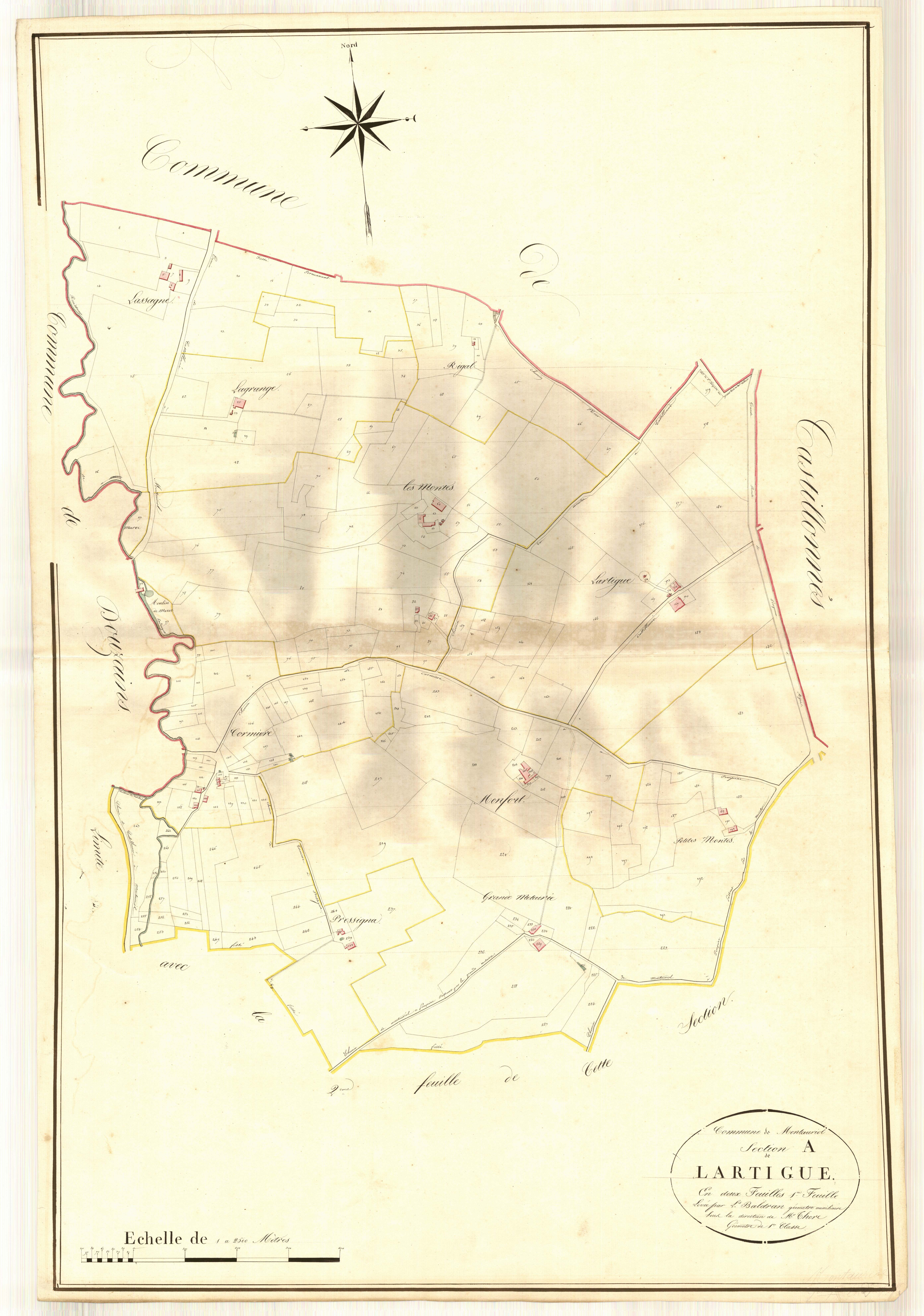 Plan napoléonien, atlas-A1 Lartigue, Montauriol