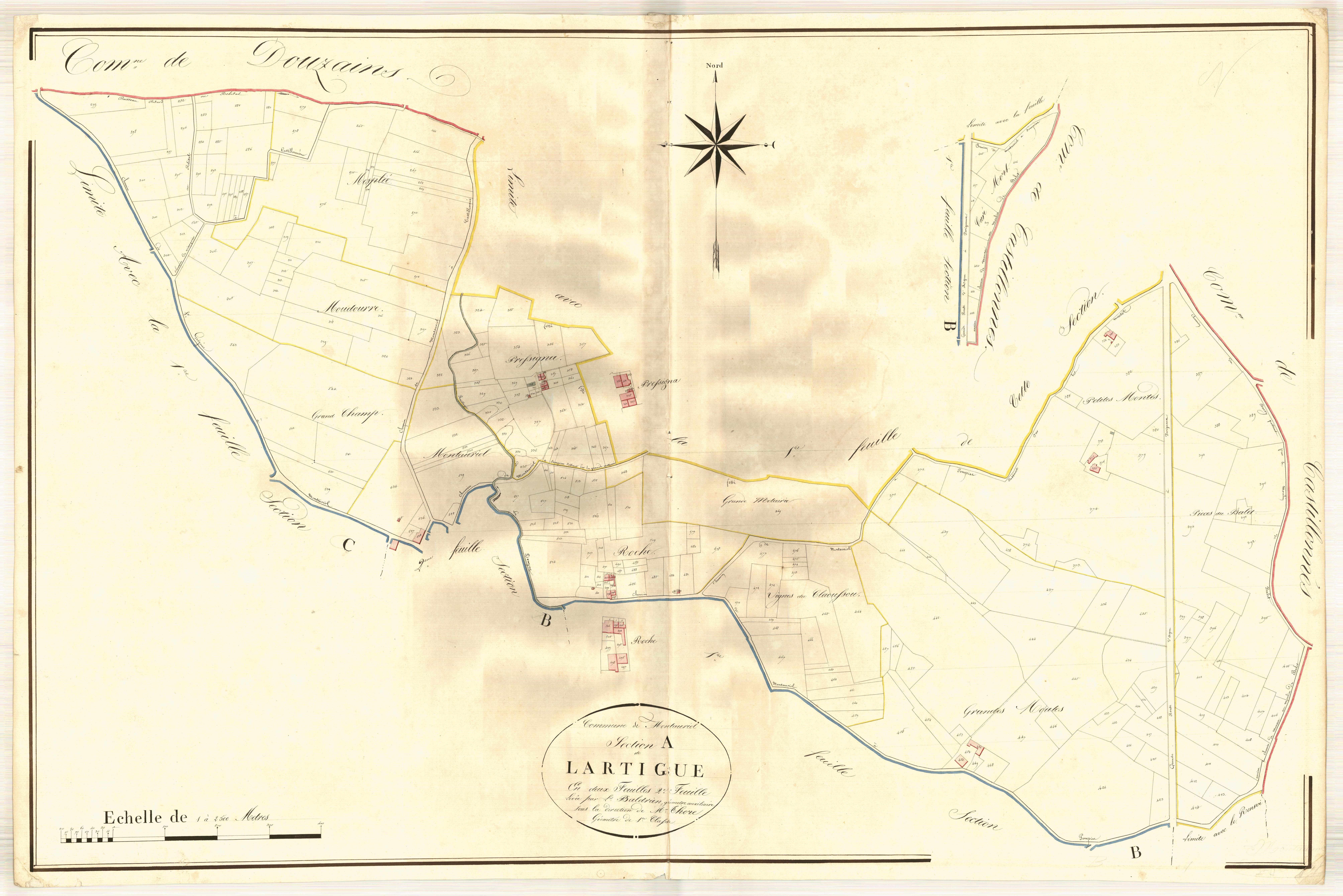 Plan napoléonien, atlas-A2 Lartigue, Montauriol
